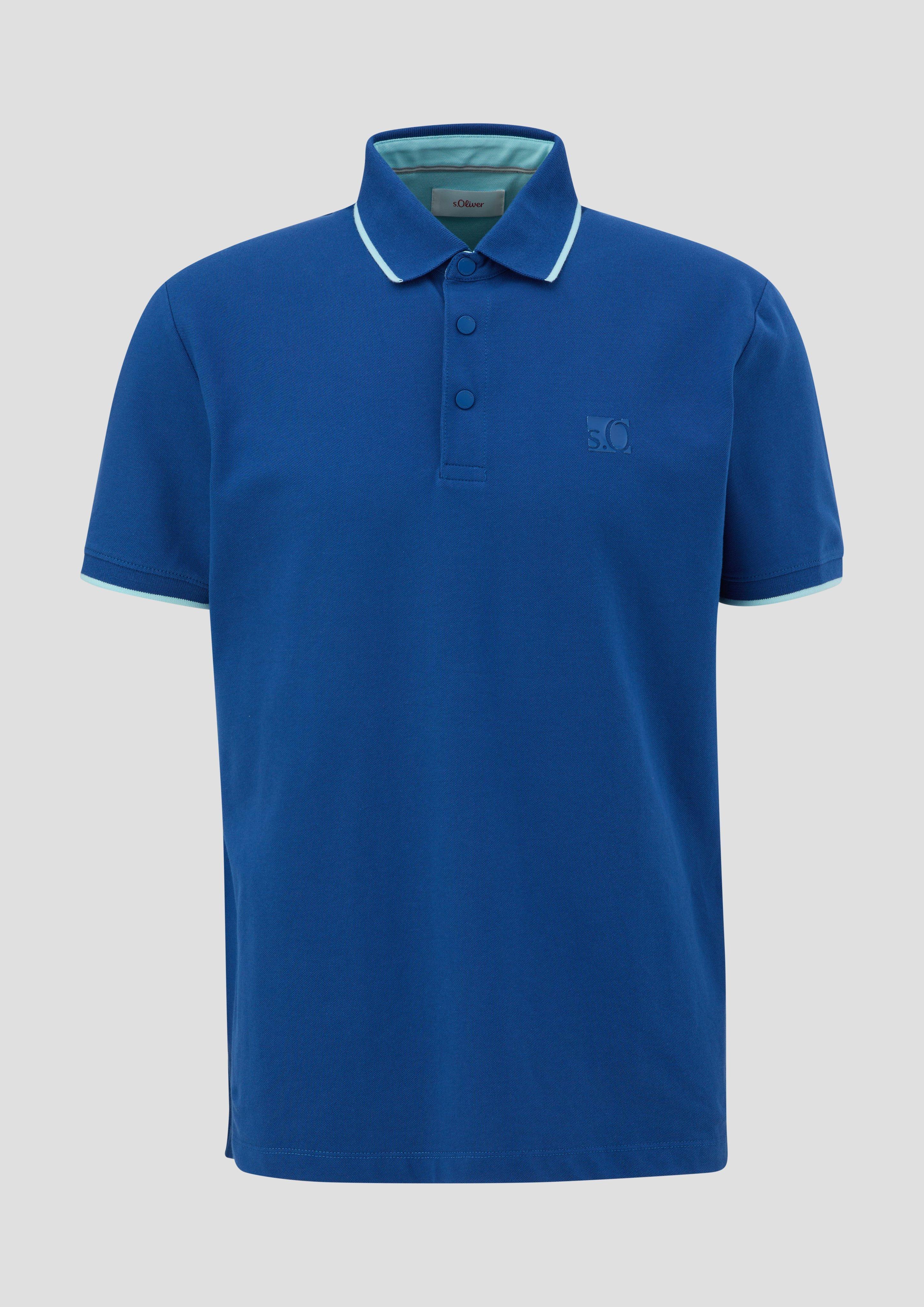 s.Oliver - Poloshirt mit Logo, Herren, blau