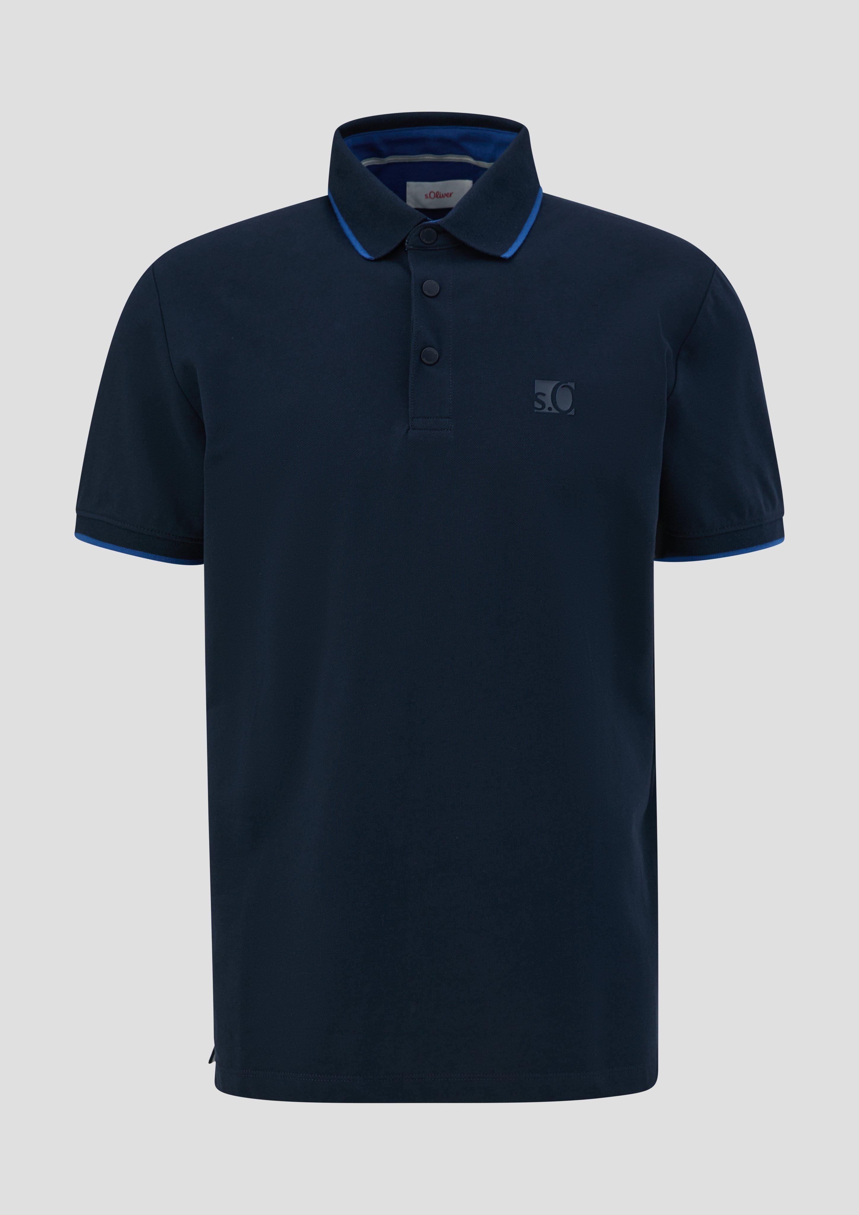 s.Oliver - Poloshirt mit Logo, Herren, blau