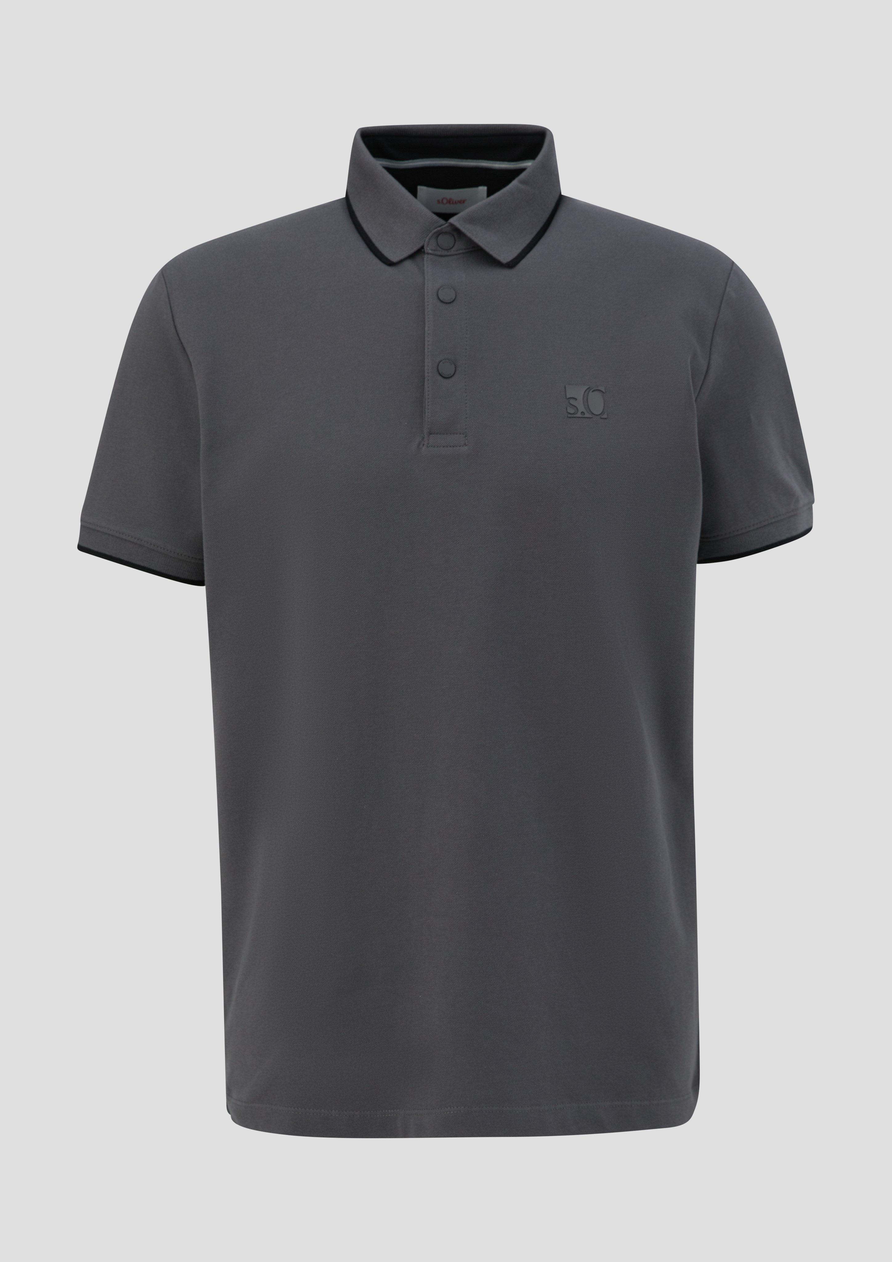 s.Oliver - Poloshirt mit Logo, Herren, grau