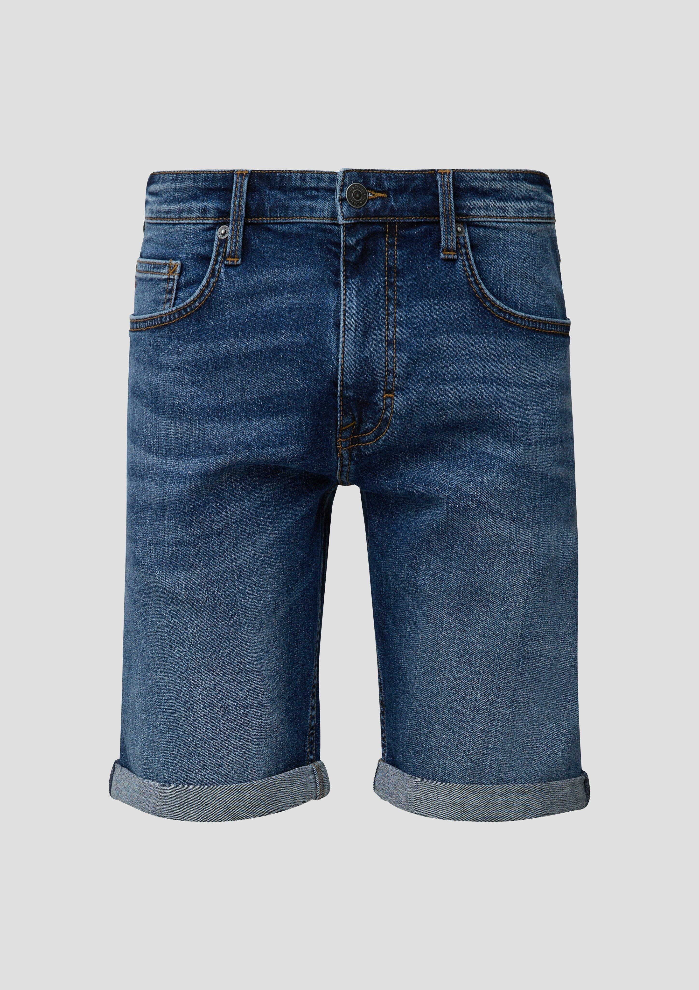 QS - Regular: Shorts im Denim-Look, Herren, blau