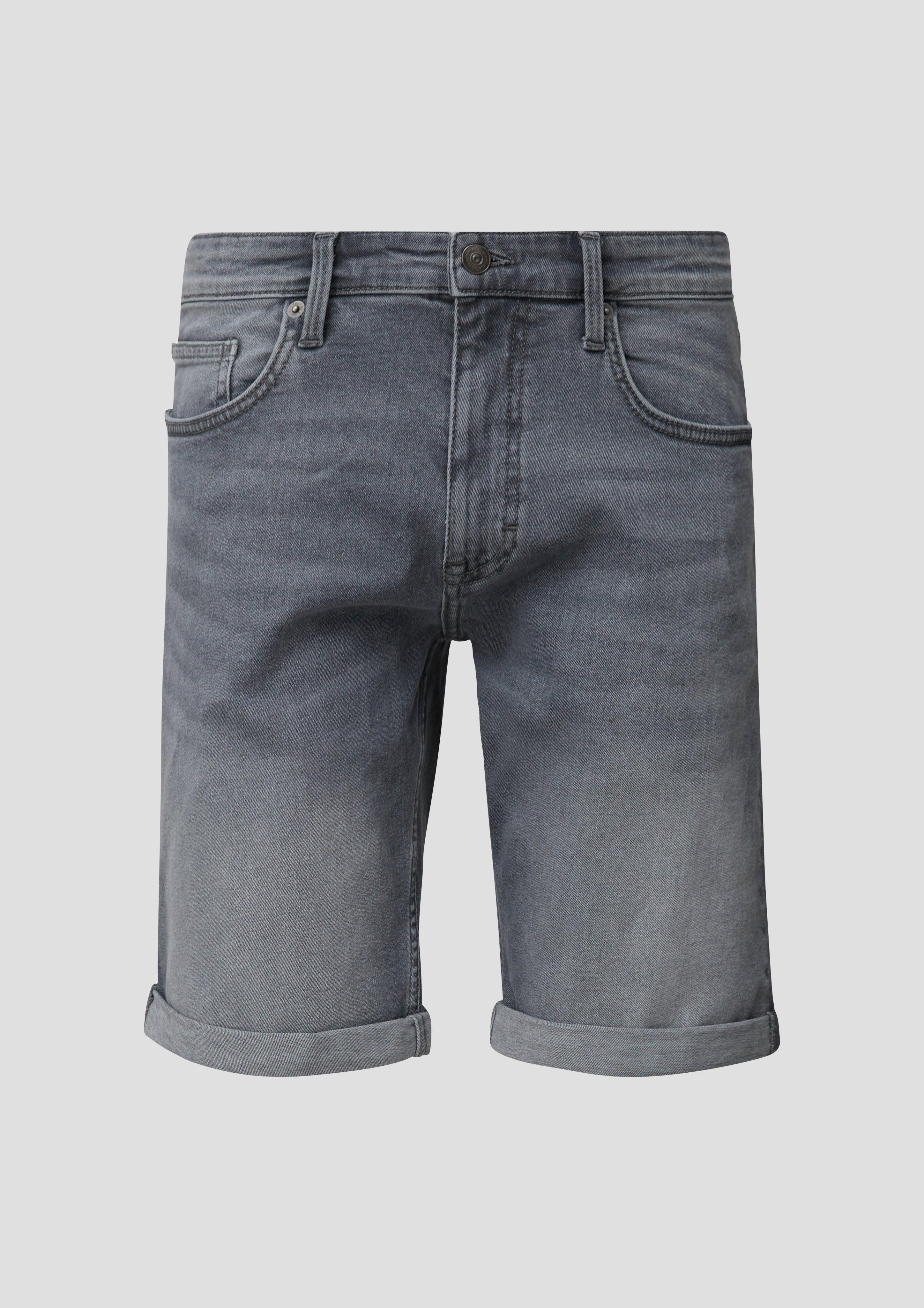 QS - Regular: Shorts im Denim-Look, Herren, grau