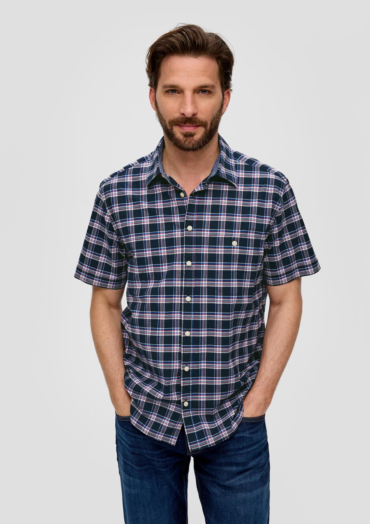 s.Oliver Short sleeve top with check pattern
