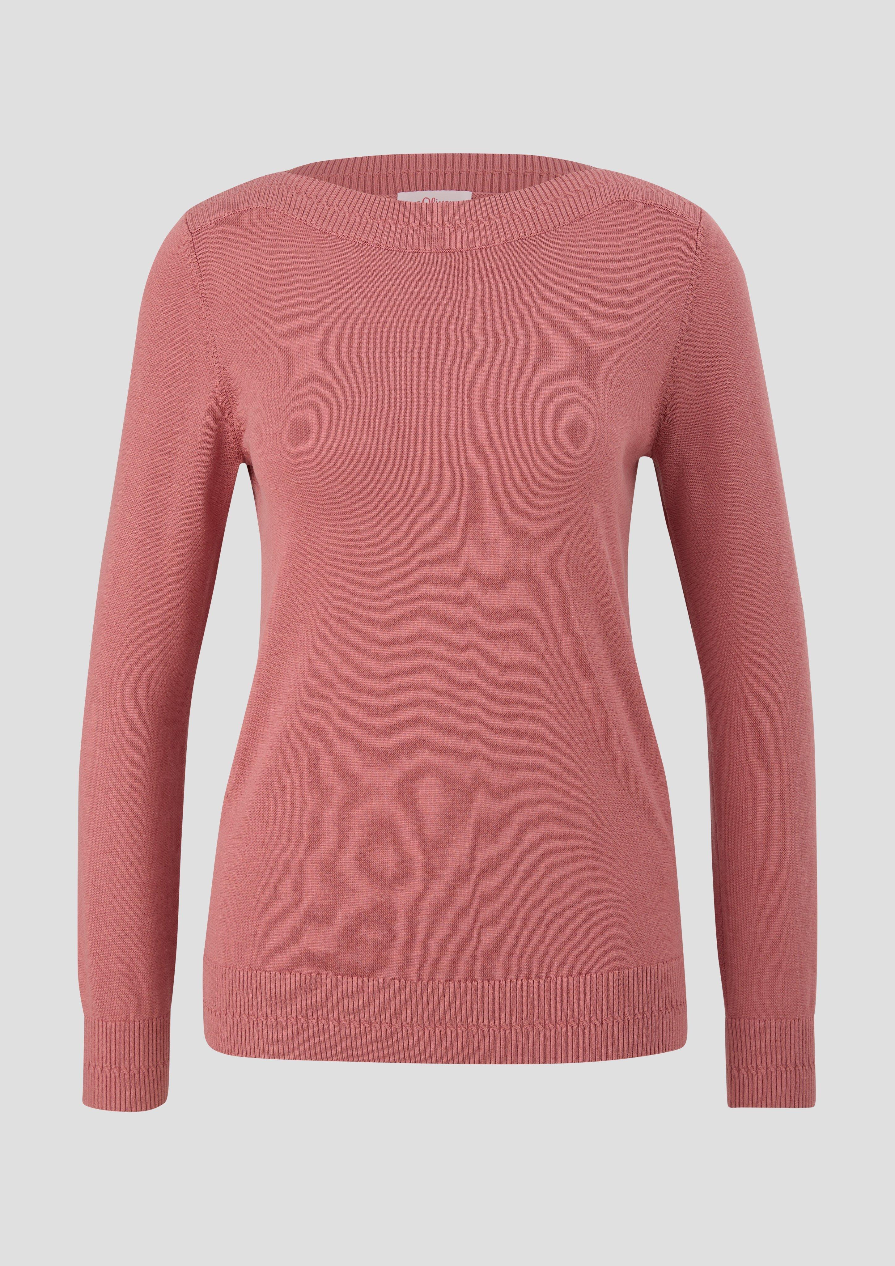 s.Oliver - Feinstrickpullover aus Viskosemix, Damen, Rosa