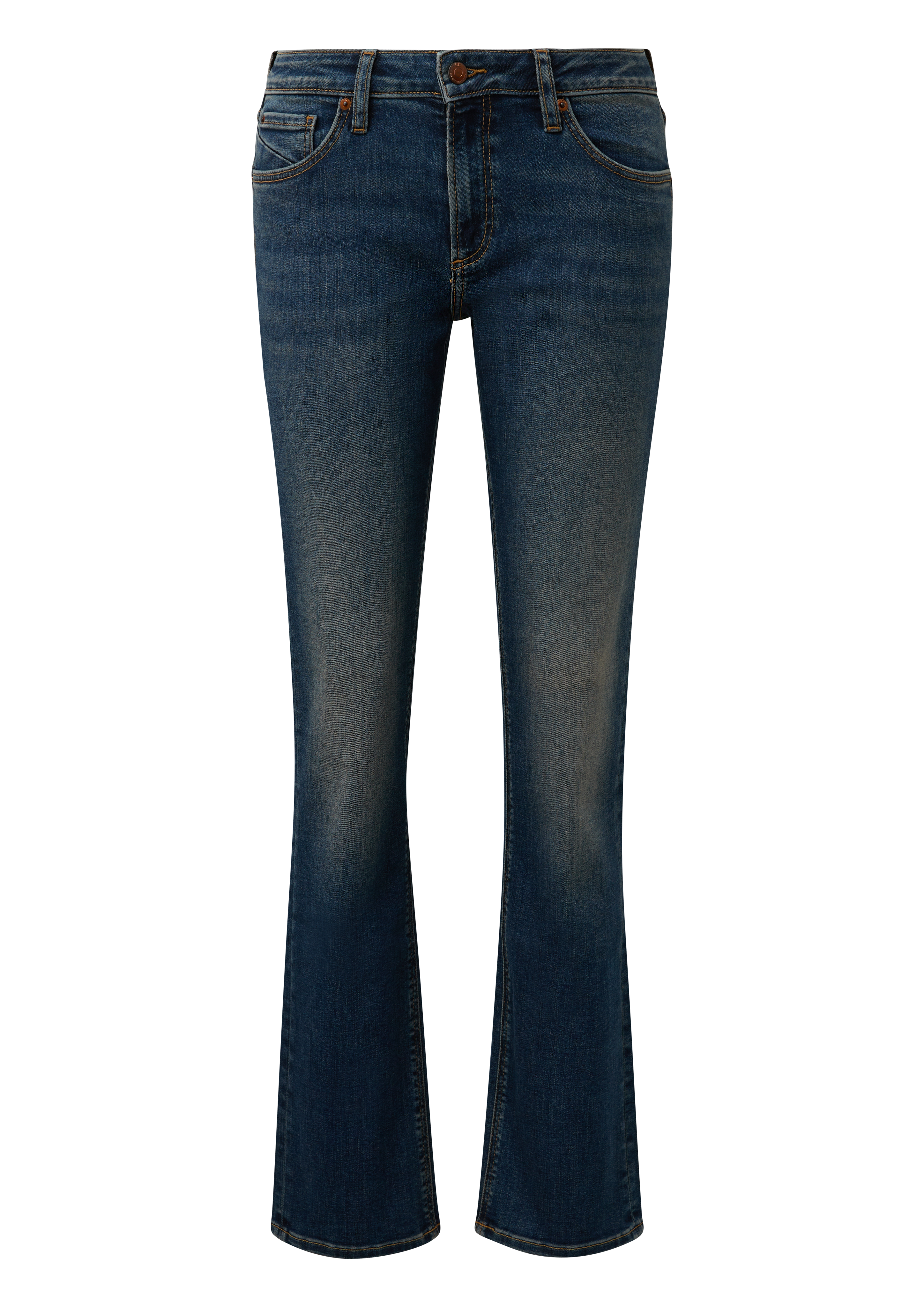 Damen Jeans Catie / Mid Rise / Straight Fit in blau von QS