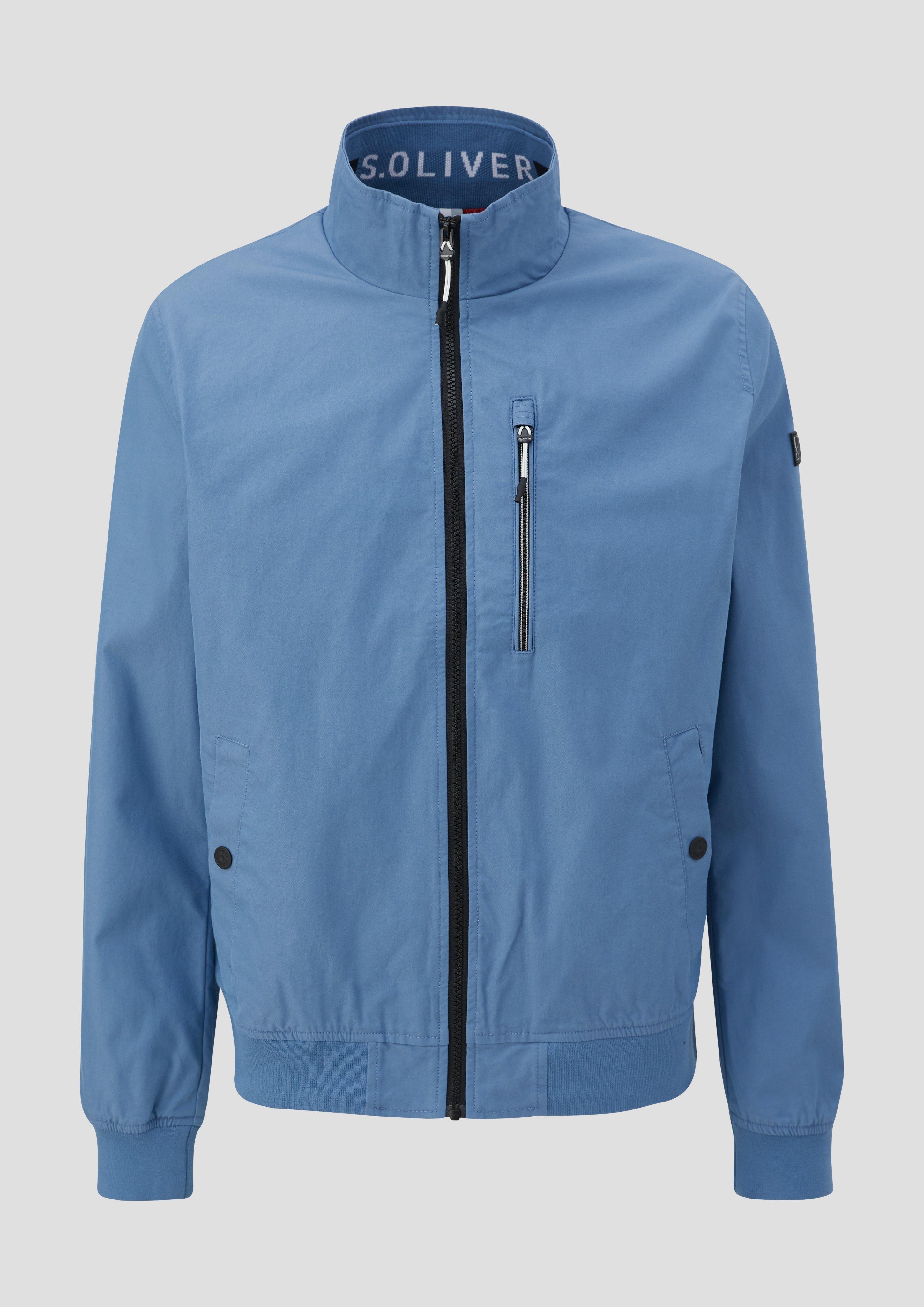 s.Oliver - Twilljacke mit Stehkragen, Herren, blau