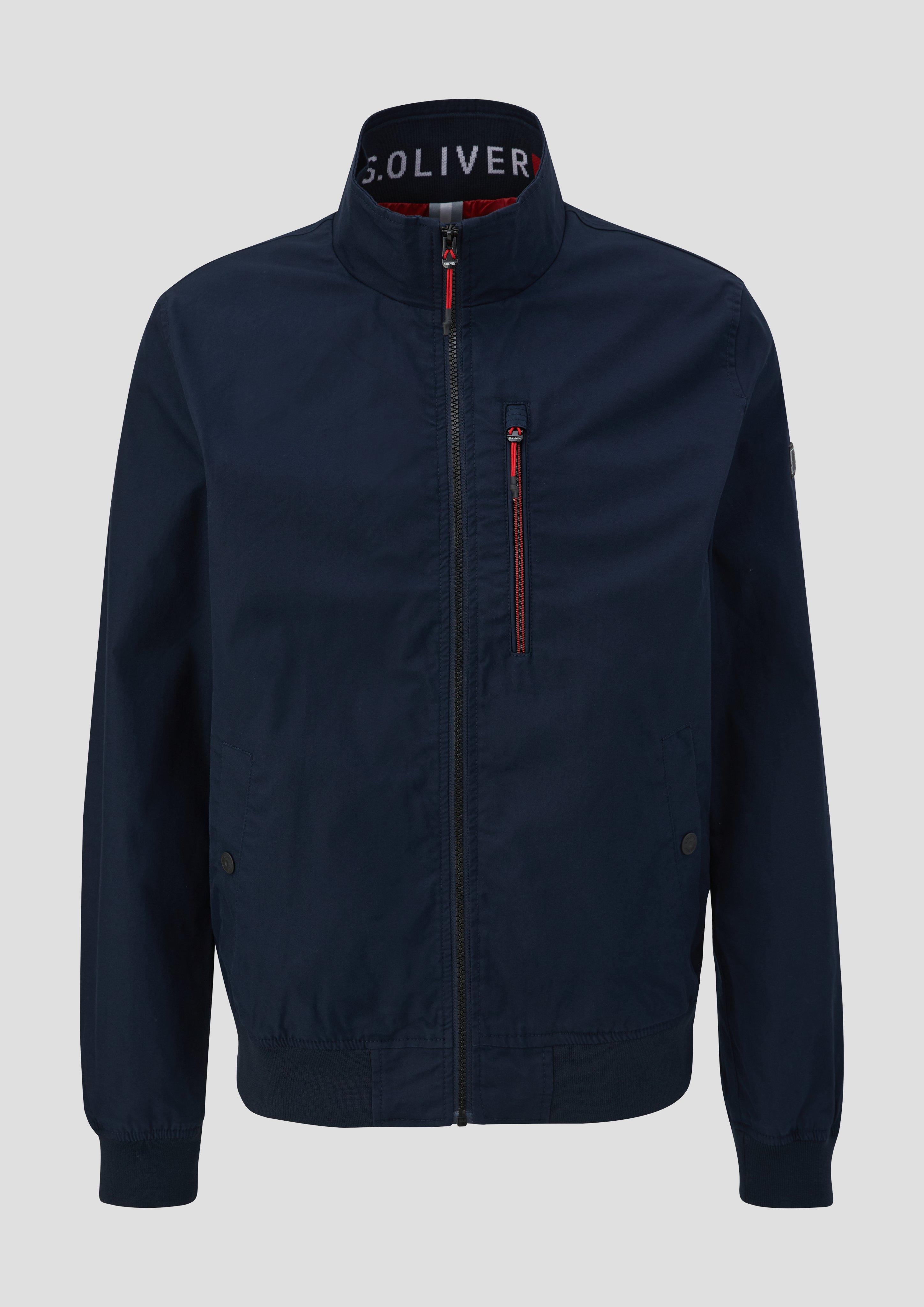 s.Oliver - Twilljacke mit Stehkragen, Herren, blau