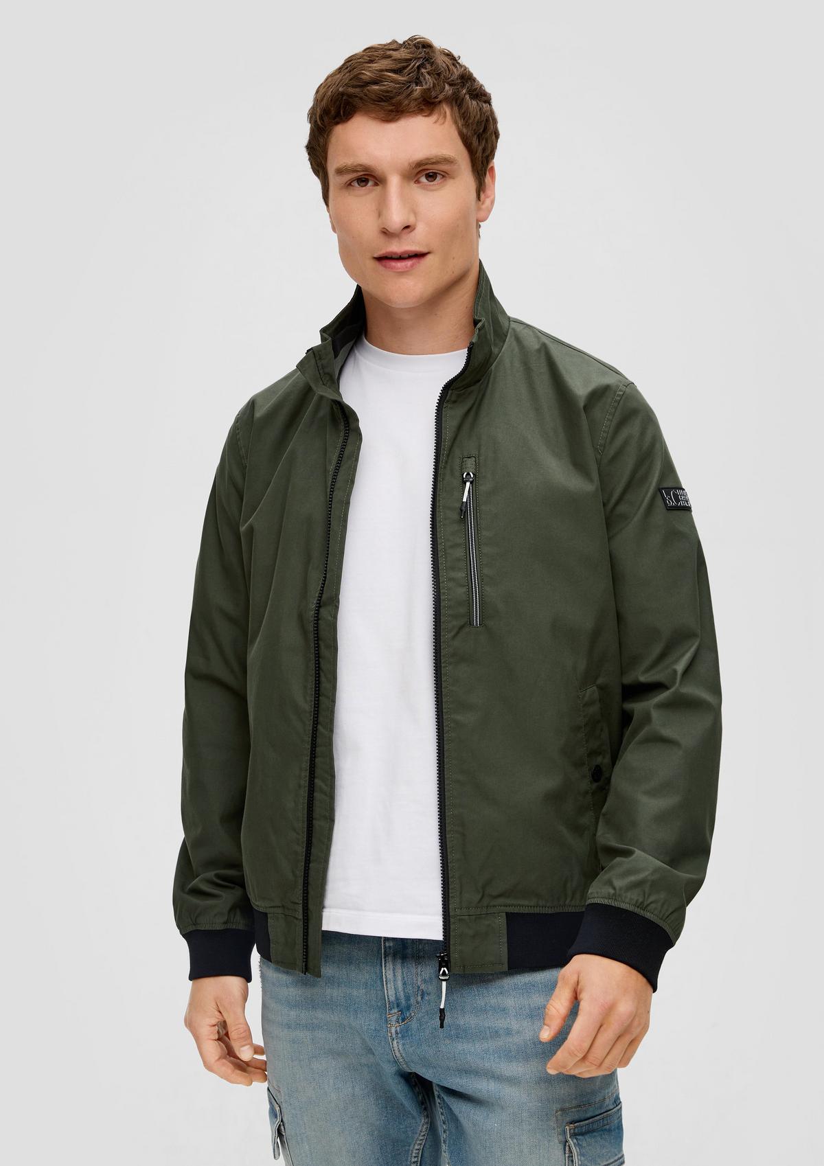s.Oliver Twill jacket with stand-up collar