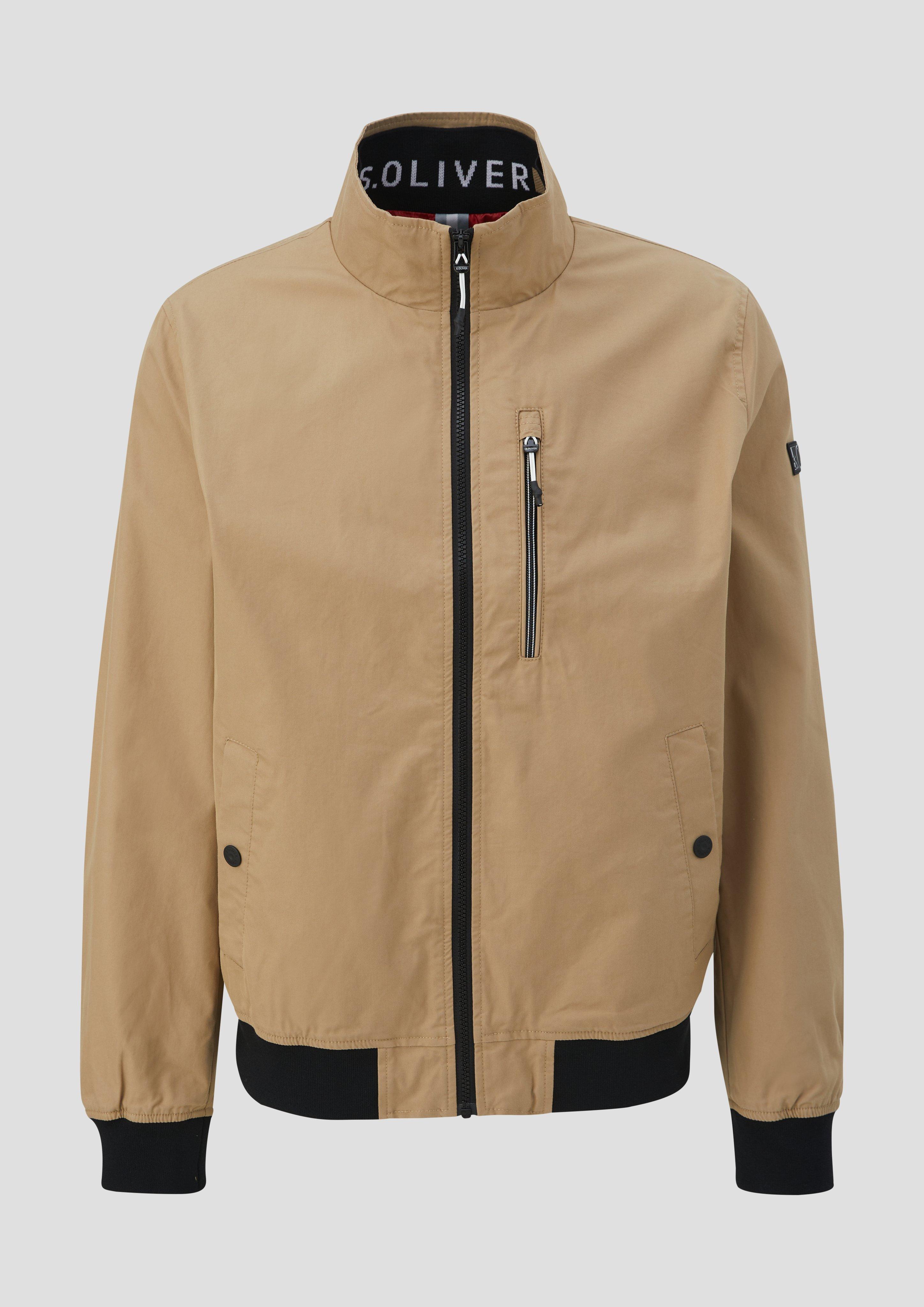 s.Oliver - Twilljacke mit Stehkragen, Herren, braun