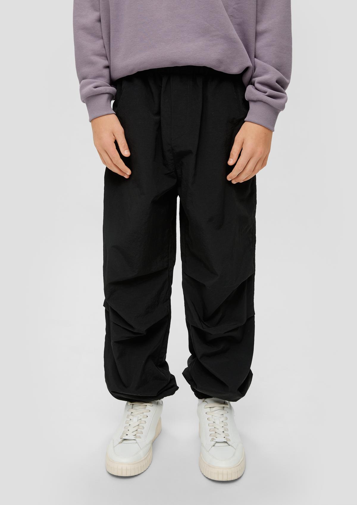 Parachute trousers with a straight leg