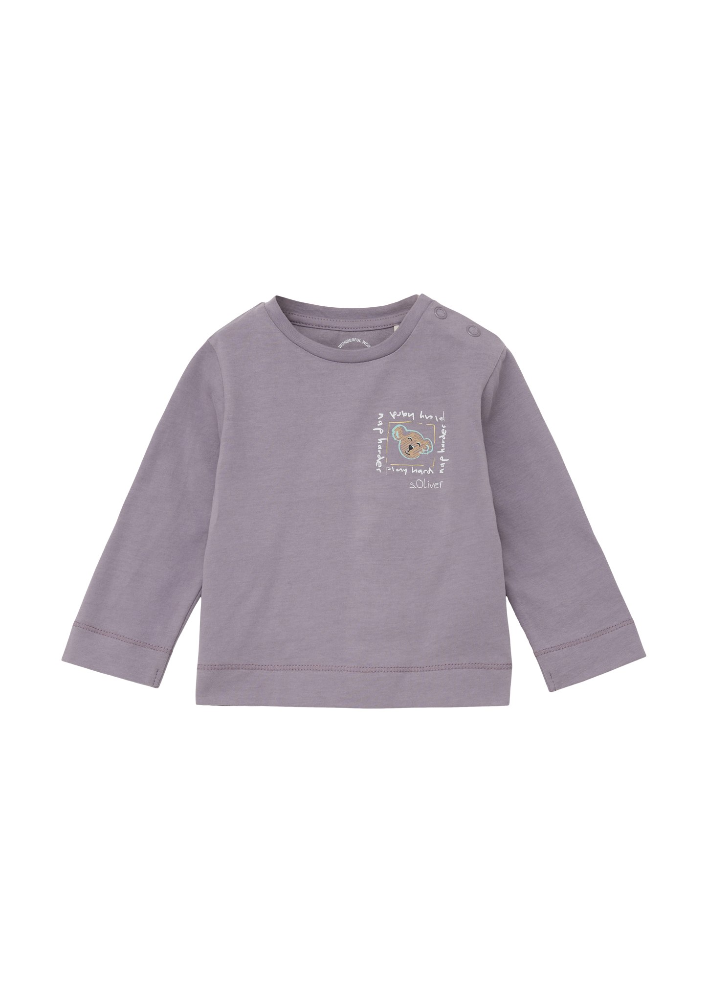 s.Oliver - Longsleeve mit Print-Detail, Babys, grau