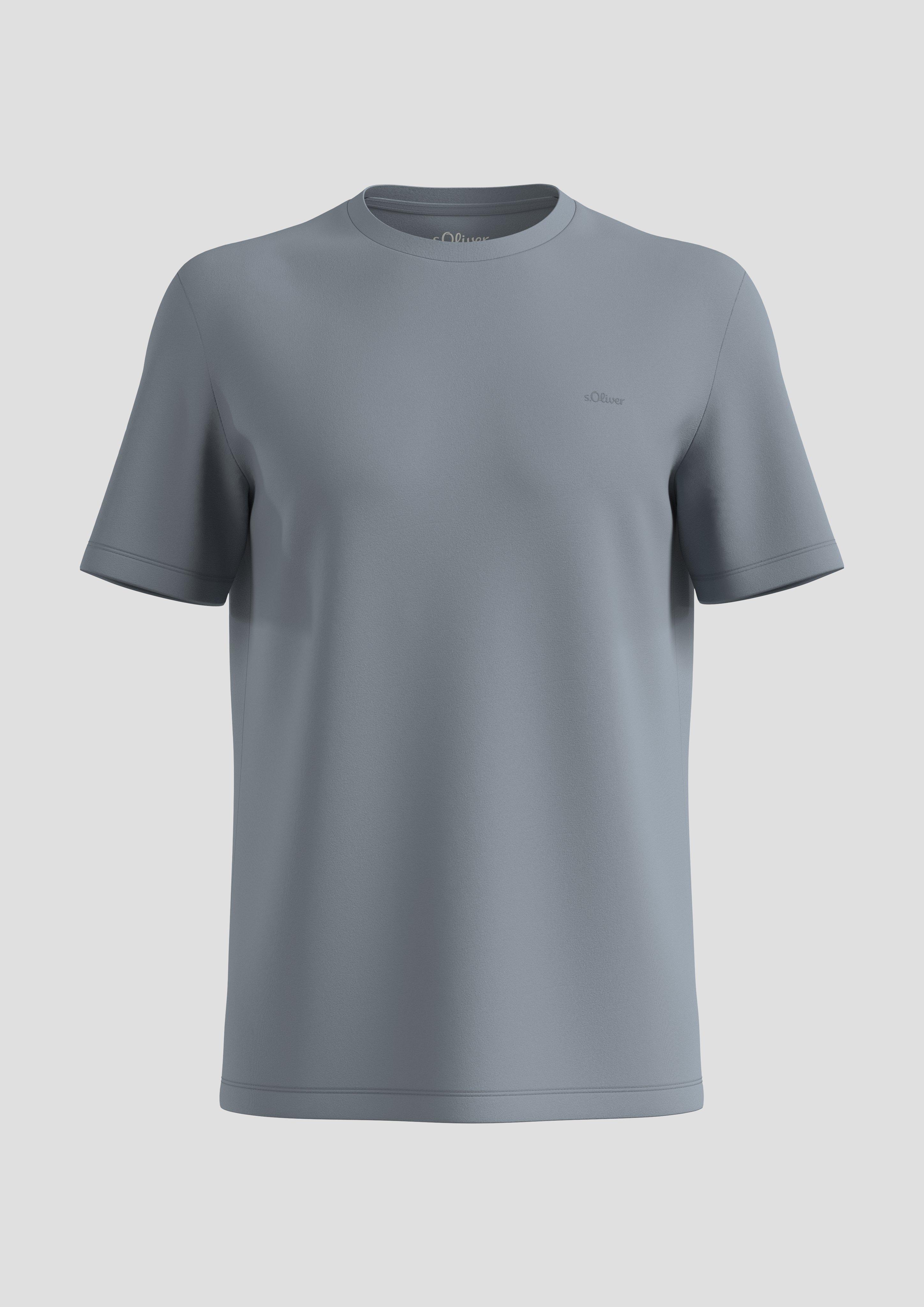 s.Oliver - T-Shirt mit Labelprint, Herren, grau