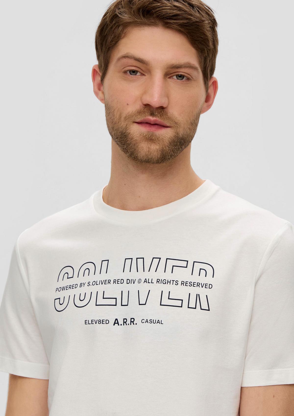 T-shirt with a logo print - white