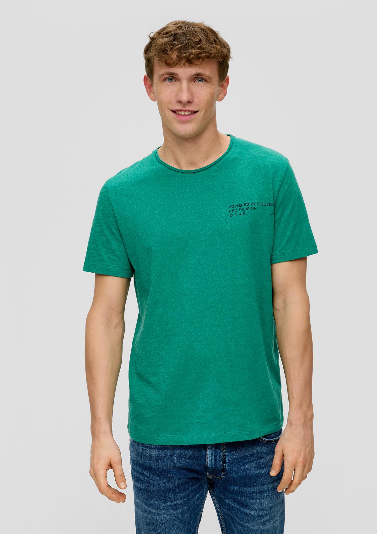 s.Oliver T-Shirt mit Flammgarnstruktur
