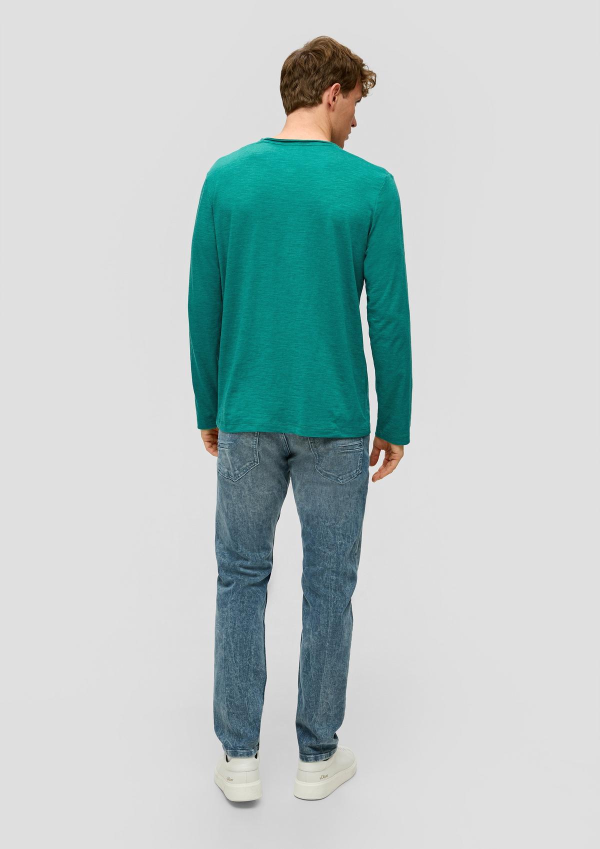 s.Oliver T-shirt à manches longues pourvu d’une poche-poitrine plaquée