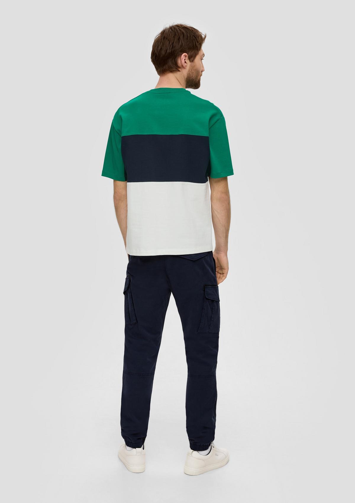s.Oliver Cotton T-shirt with colour blocking