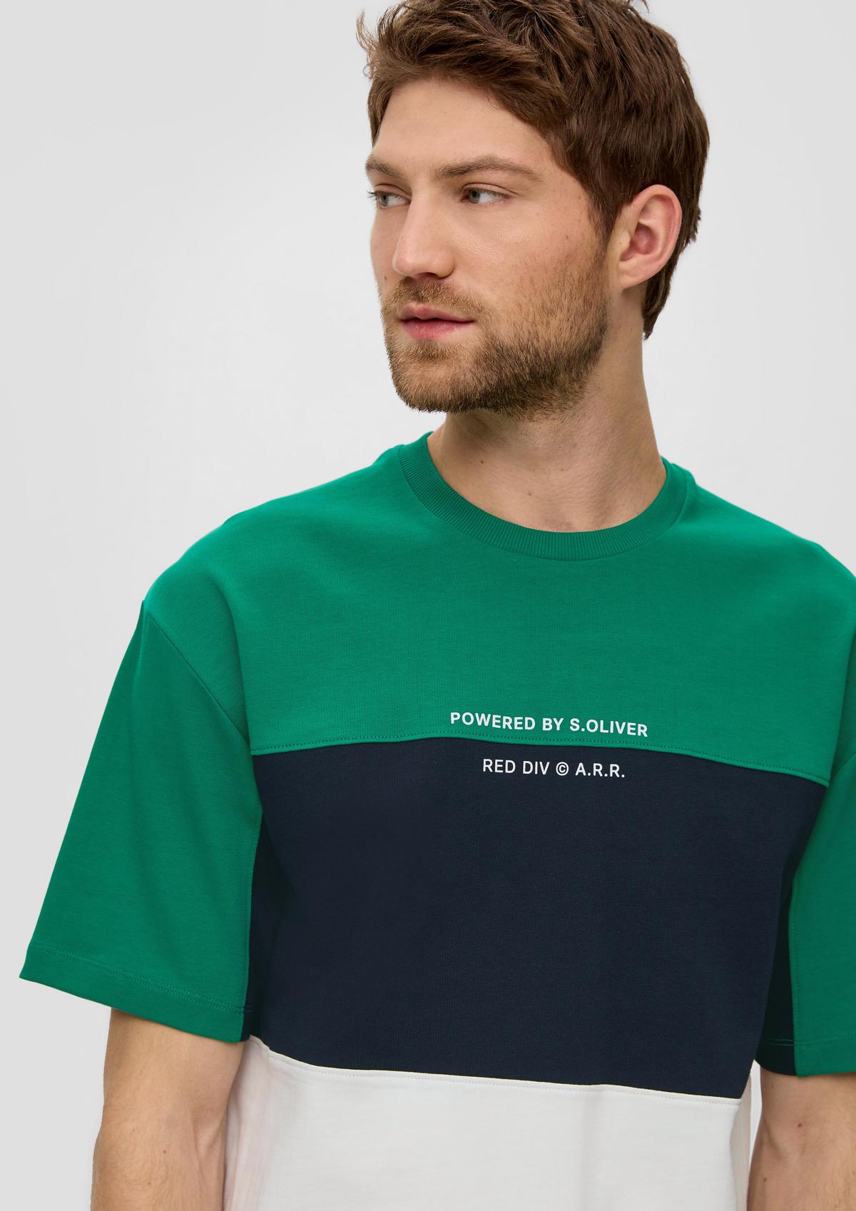 s.Oliver Katoenen shirt met colour block-design