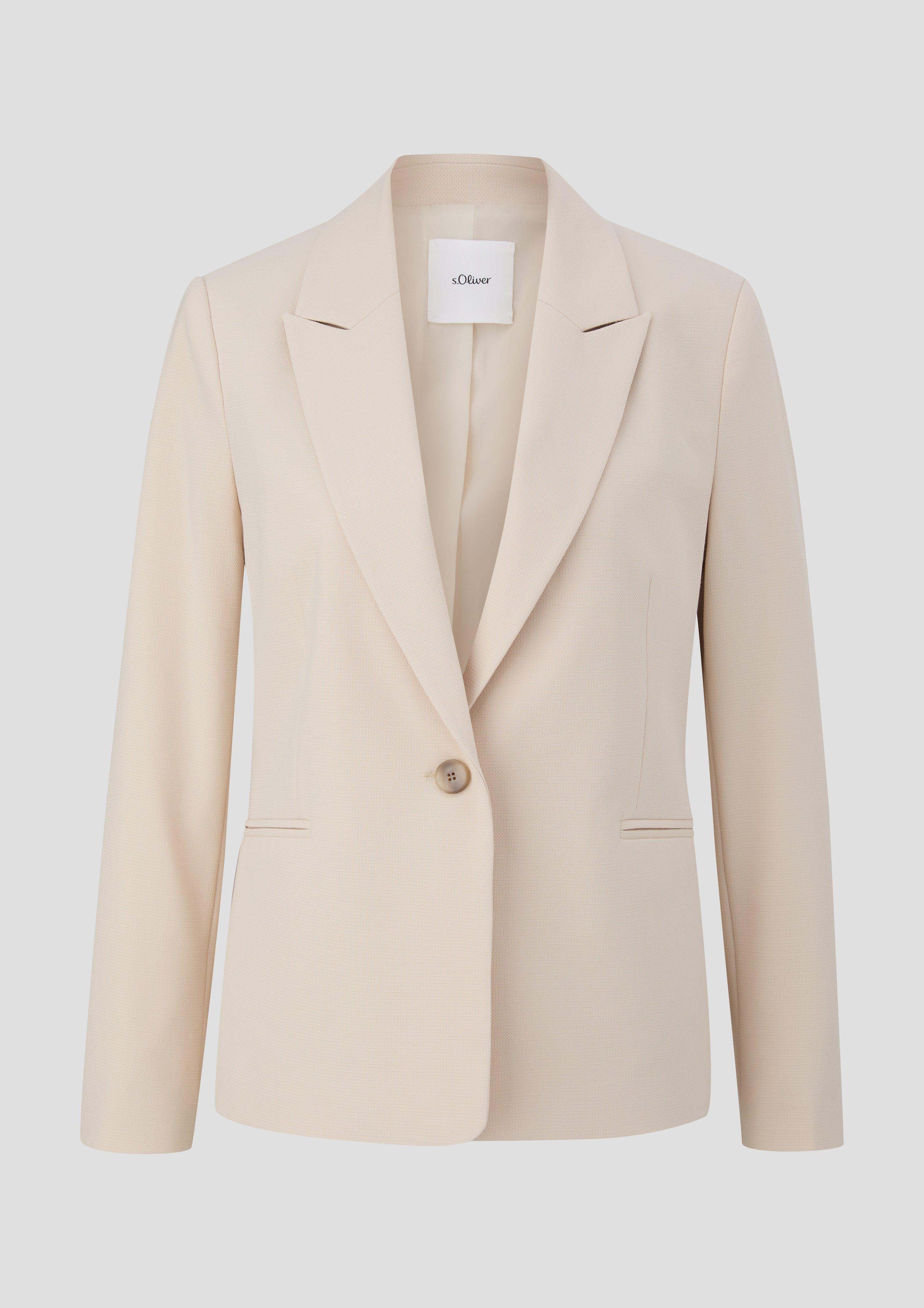 s.Oliver - Blazer mit Paspeltaschen, Damen, Beige