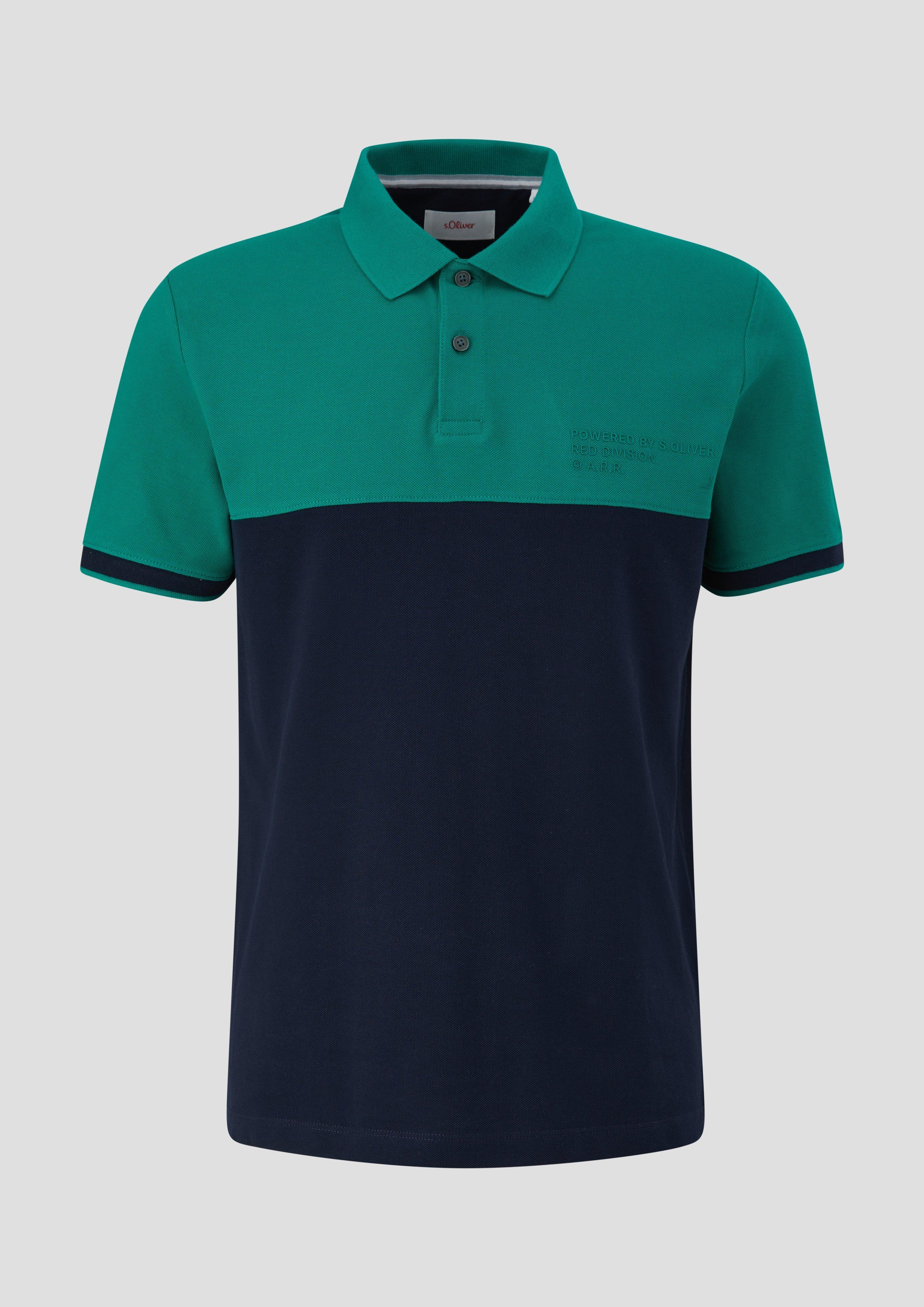 s.Oliver - Poloshirt mit Artwork, Herren, grün