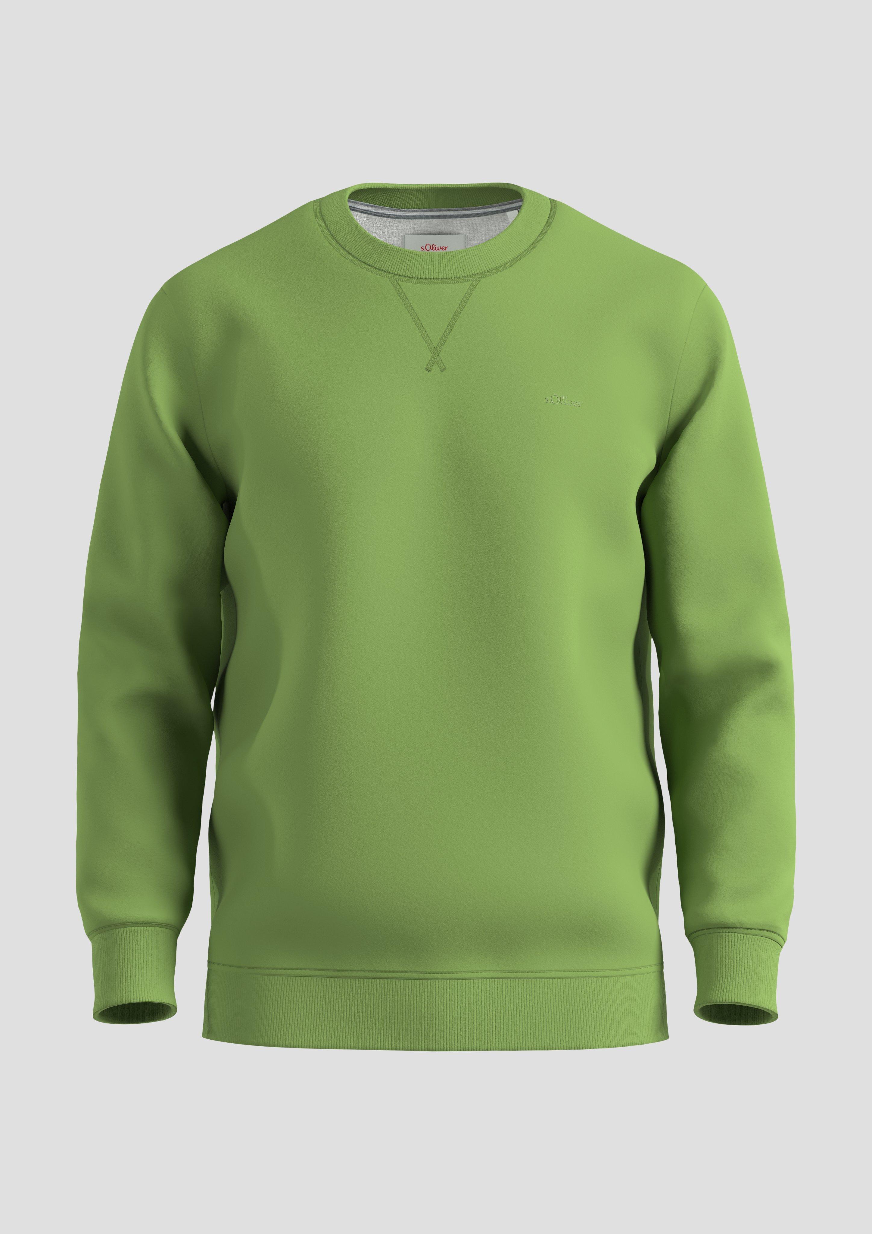 s.Oliver - Sweatshirt mit Logo-Detail, Herren, grün
