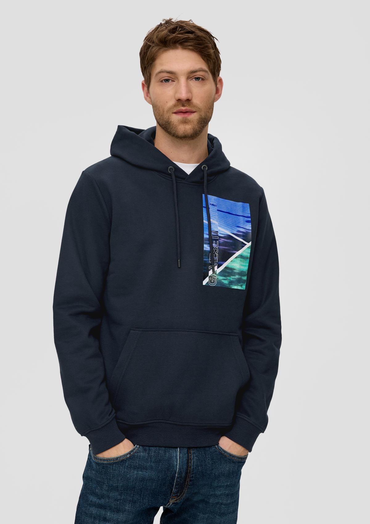 s.Oliver Hooded sweatshirt with a logo print