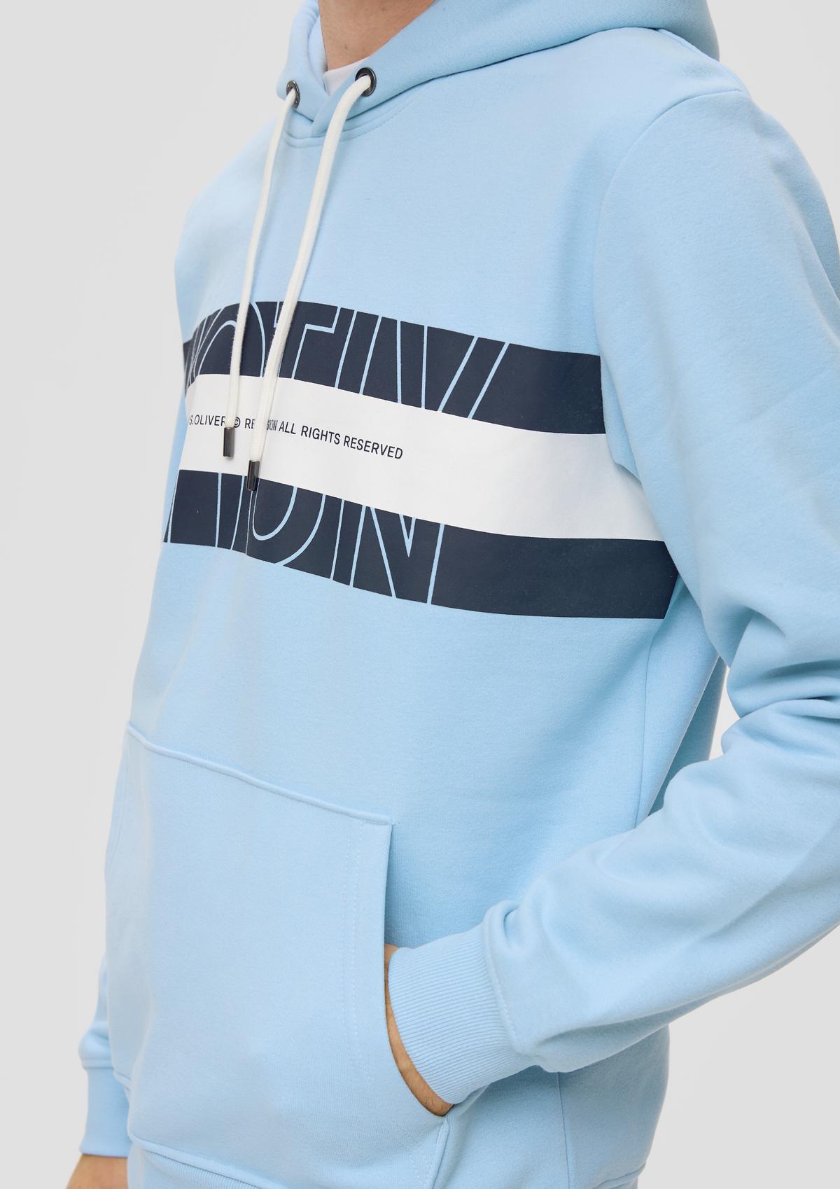 s.Oliver Hooded jumper with a logo print