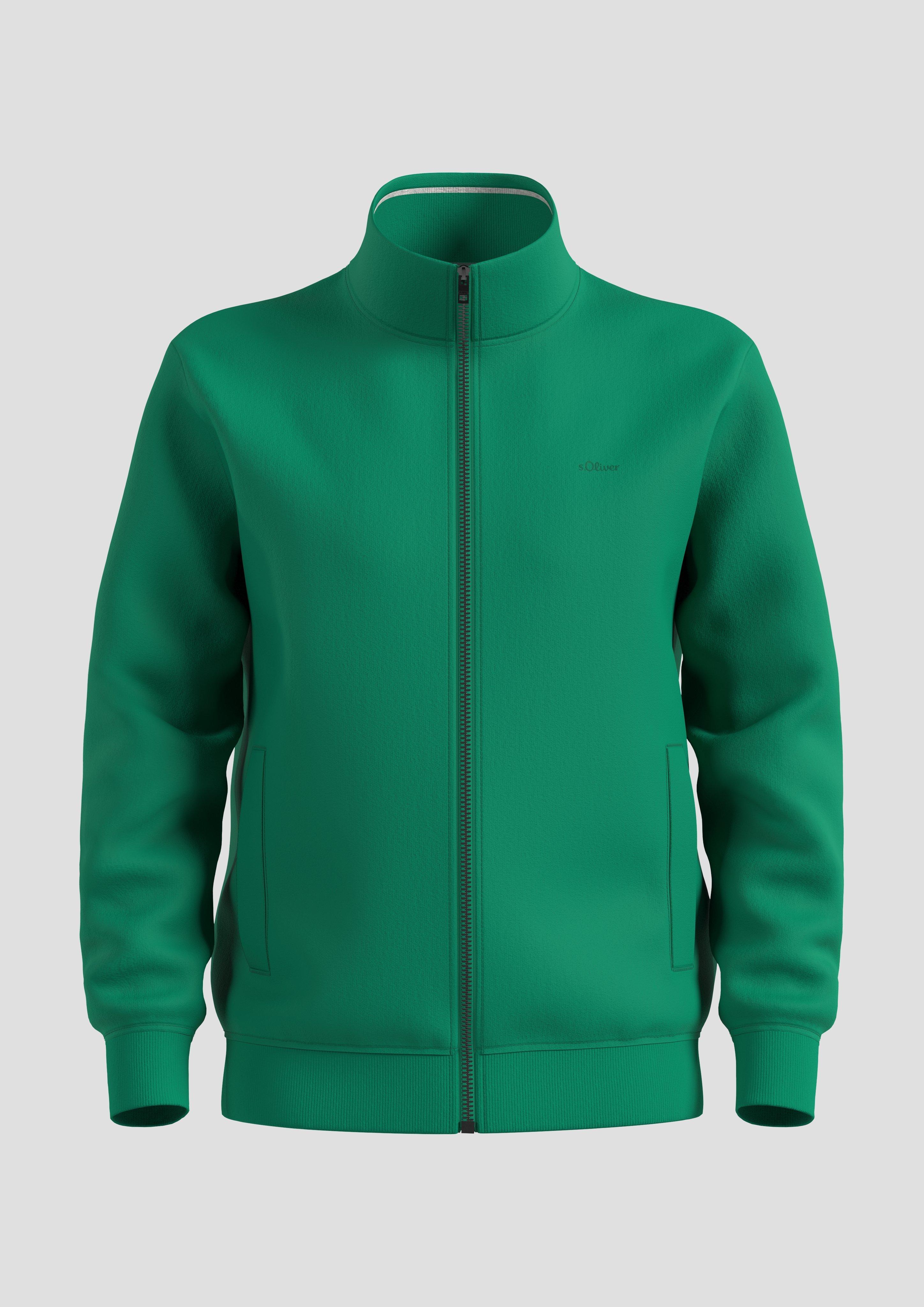 s.Oliver Sweatshirt-Jacke mit Stehkragen