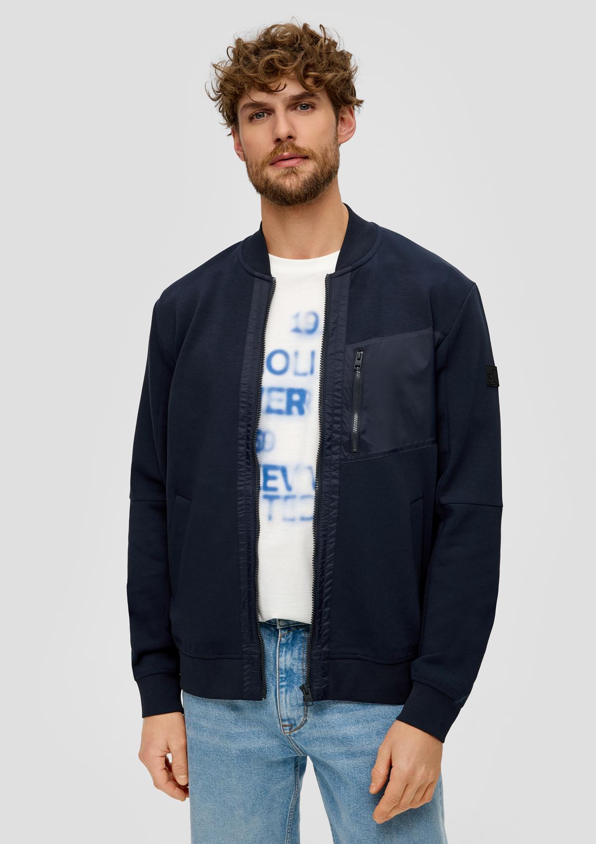 s.Oliver Sweatshirt jacket in a mix of materials