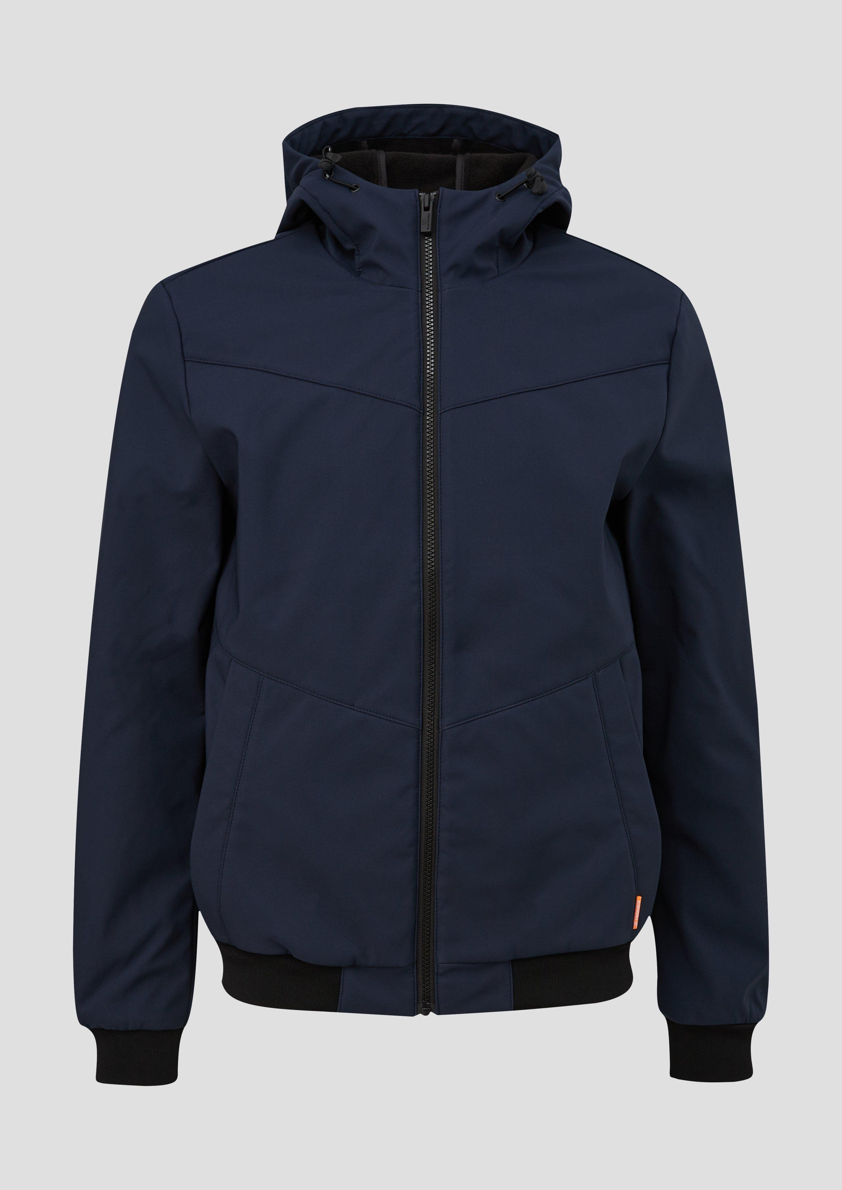 QS - Softshelljacke mit Kapuze, Herren, blau