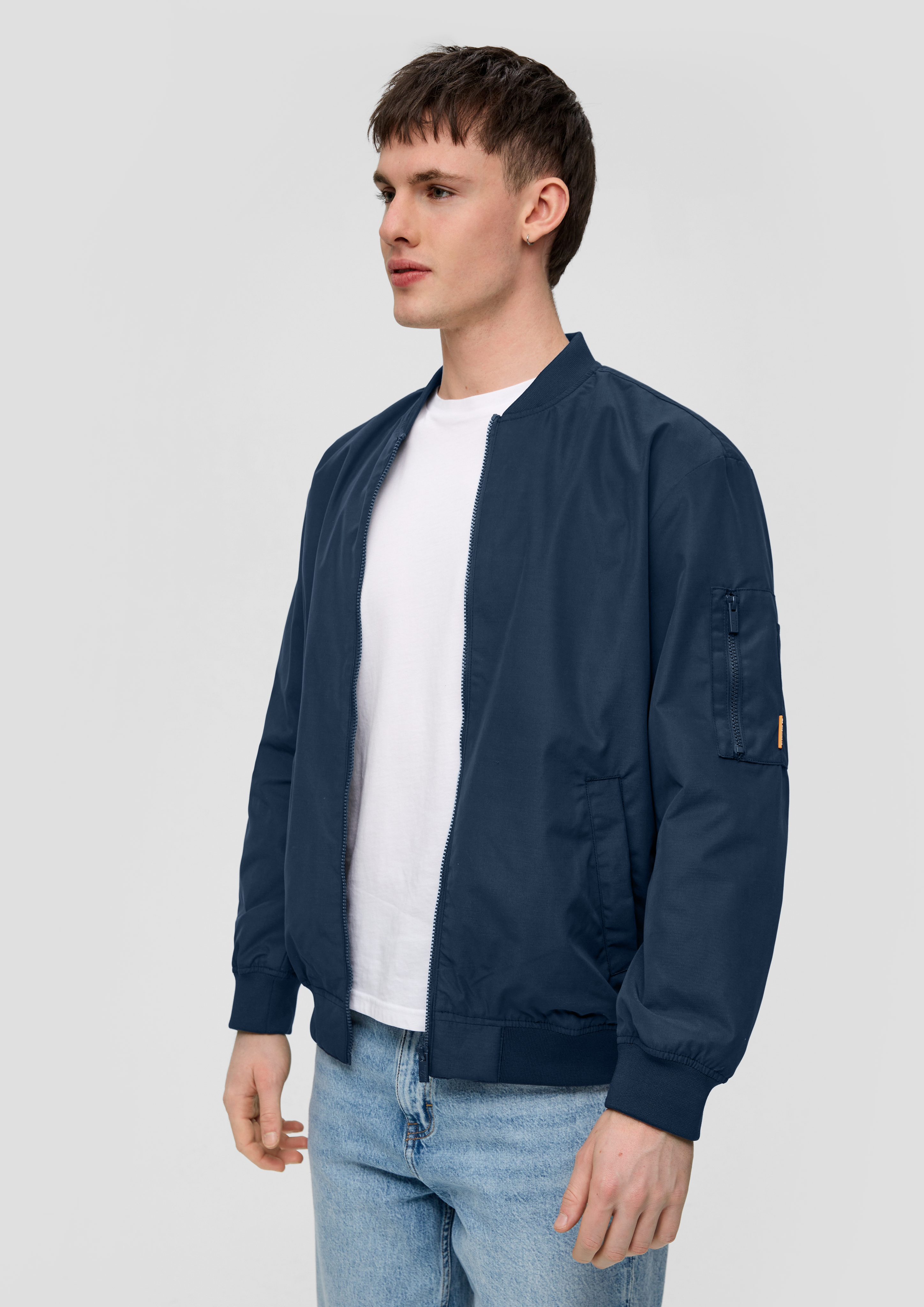 S.Oliver Blouson-Jacke im Relaxed Fit mit Ärmel-Zipper