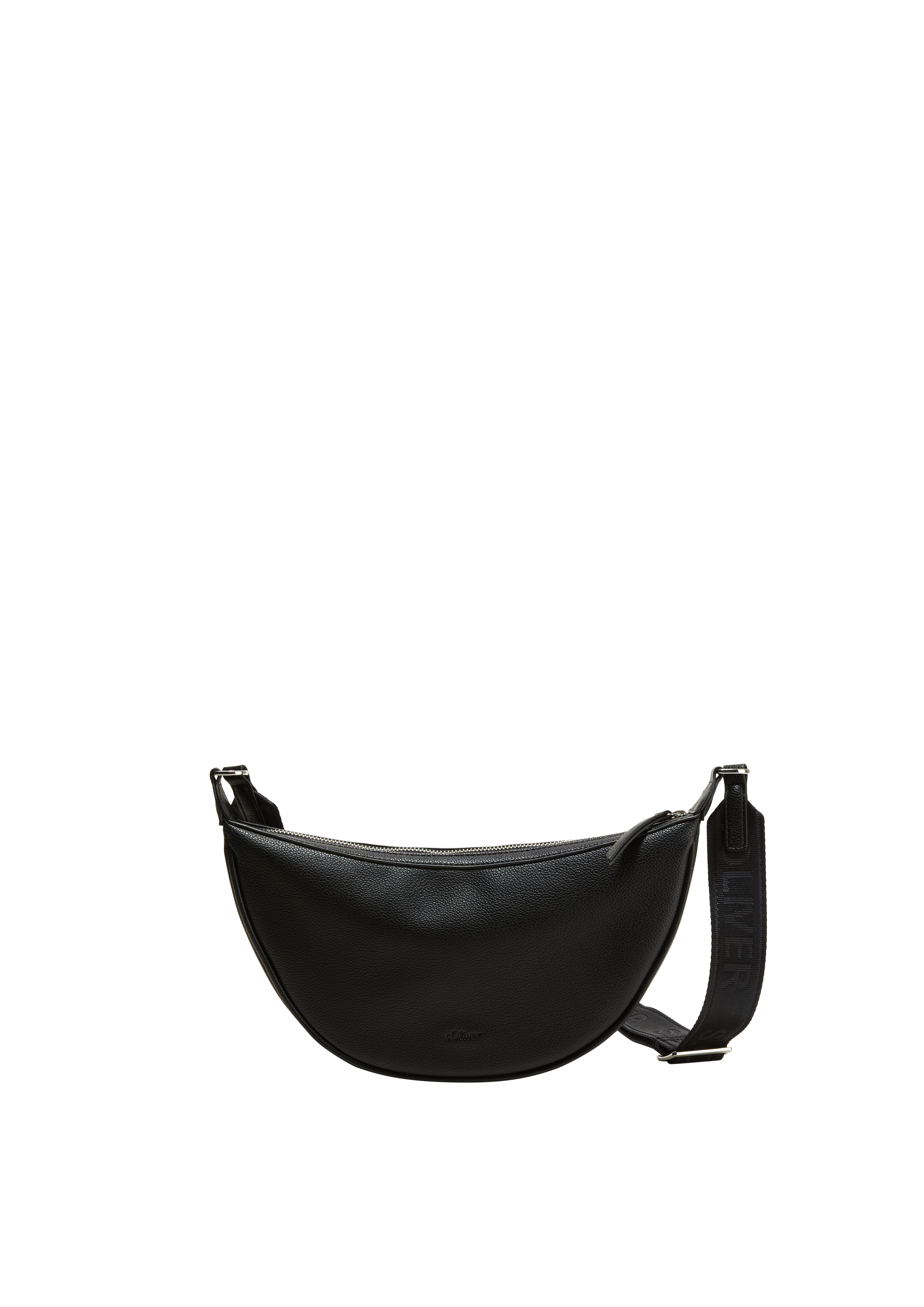 s.Oliver - Hobo-Bag mit Logo-Schultergurt, Damen, schwarz