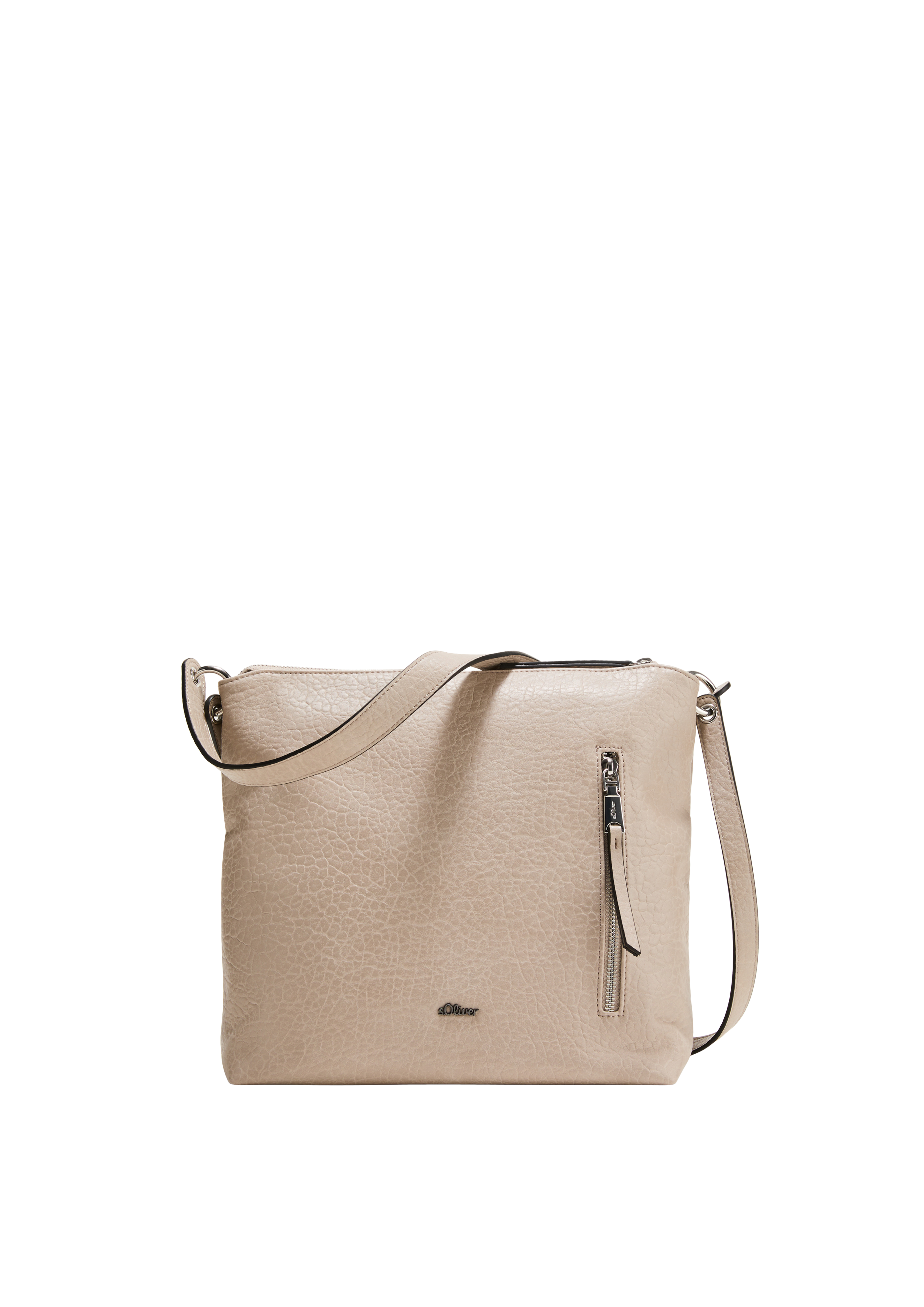 s.Oliver - Hobo-Tasche mit Reißverschlusstasche, Damen, Beige