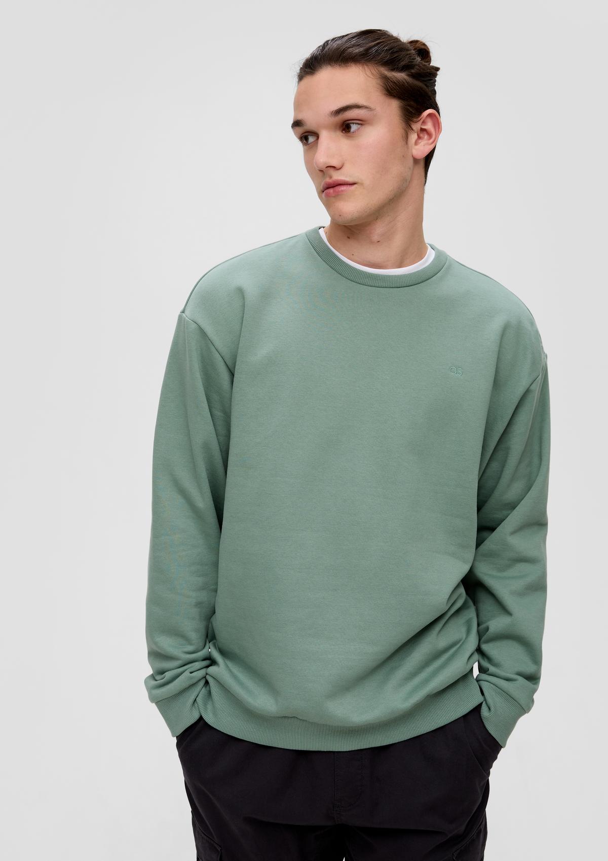 s.Oliver Klasičen pulover z uvezenim logotipom
