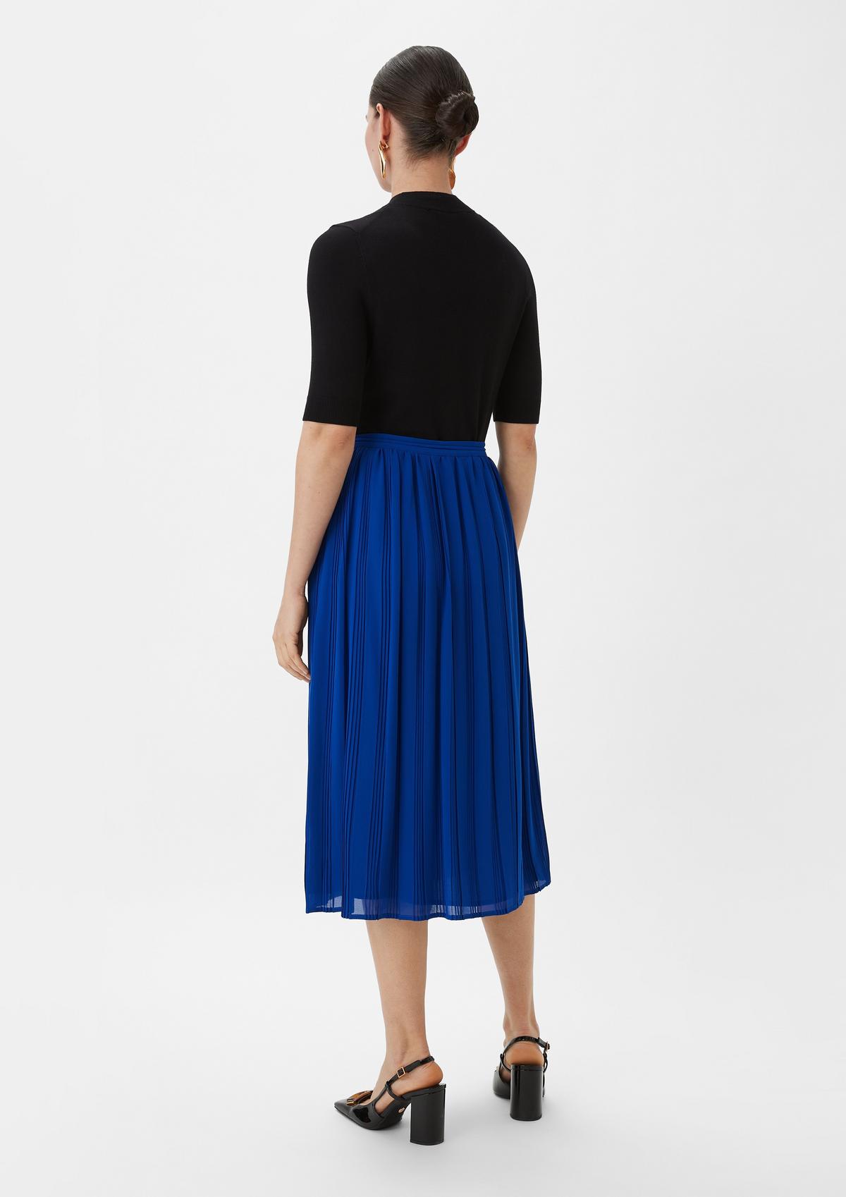 Skirt with plissé pleats - ocean blue | Comma