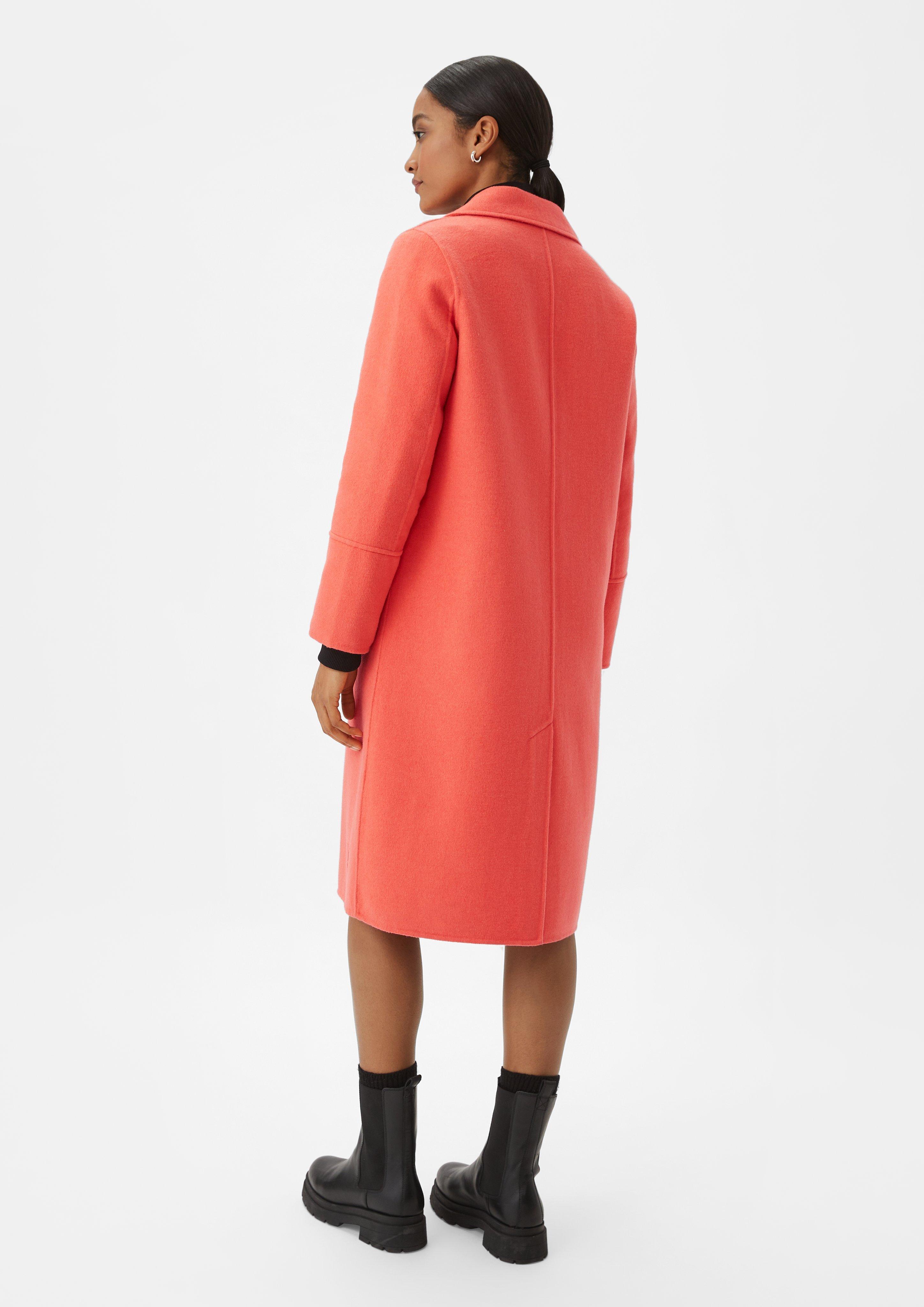 Loose fit double-faced coat - Orange | SCAYLE