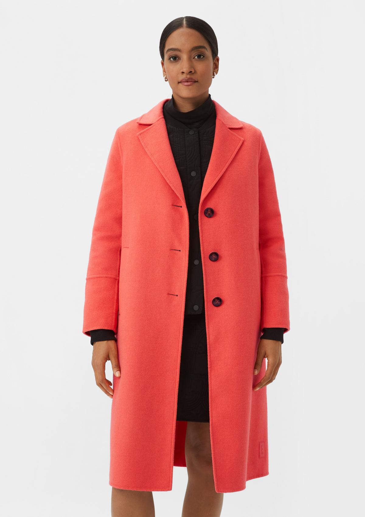 Loose fit double-faced coat