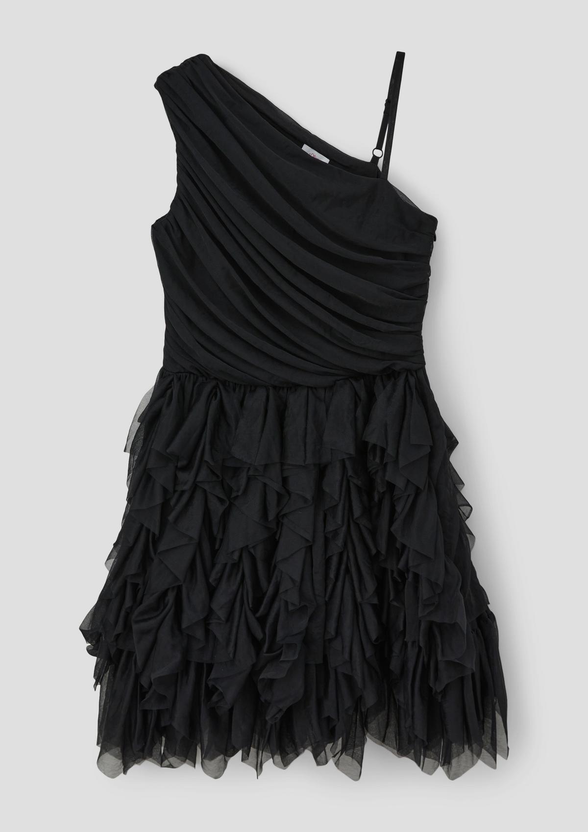 s.Oliver One-shoulder dress with a flounce skirt