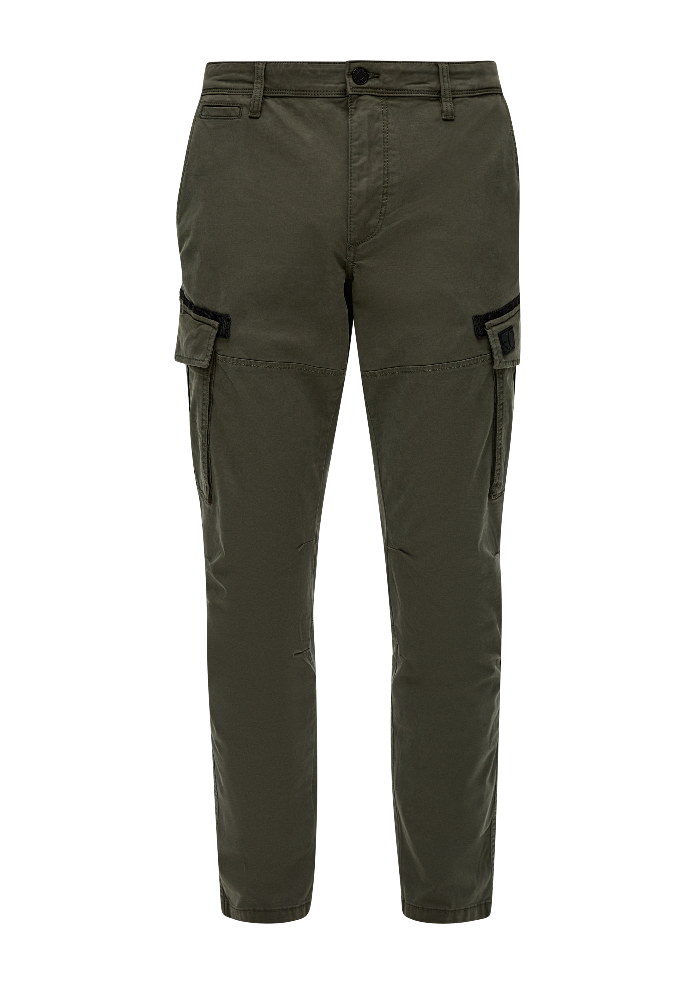 garment-dyed cargobroek met rechte pijpen
