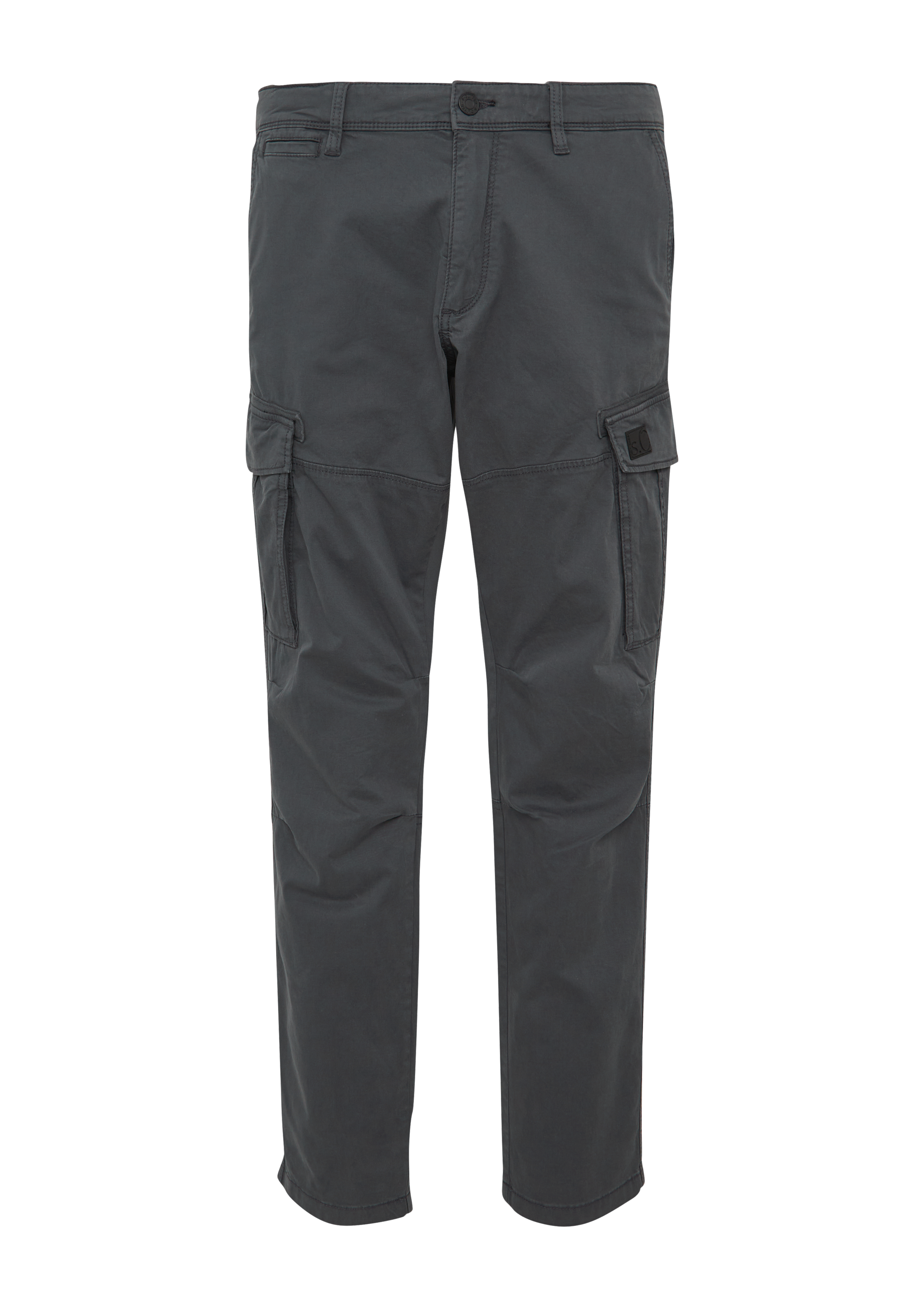 garment-dyed cargobroek met rechte pijpen