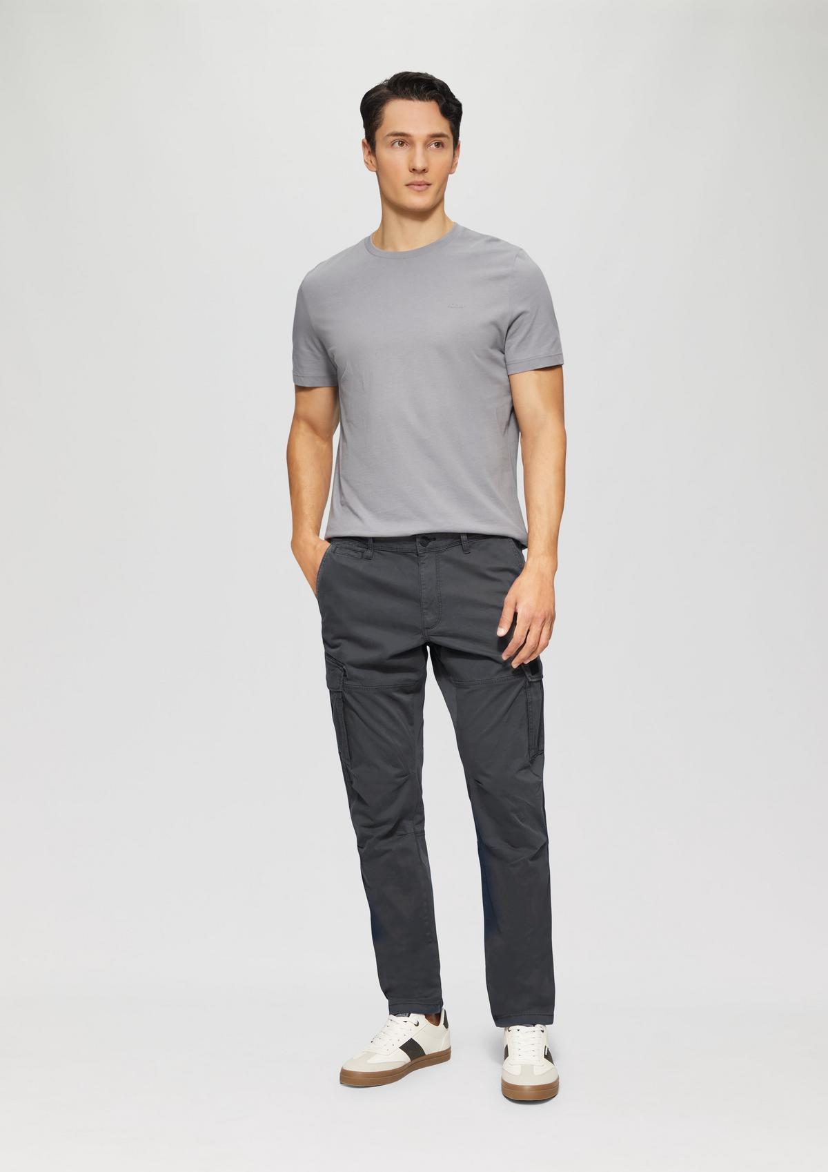 garment-dyed cargo trousers with a straight leg - slate grey garment-dyed cargo trousers with a straight leg - slate grey