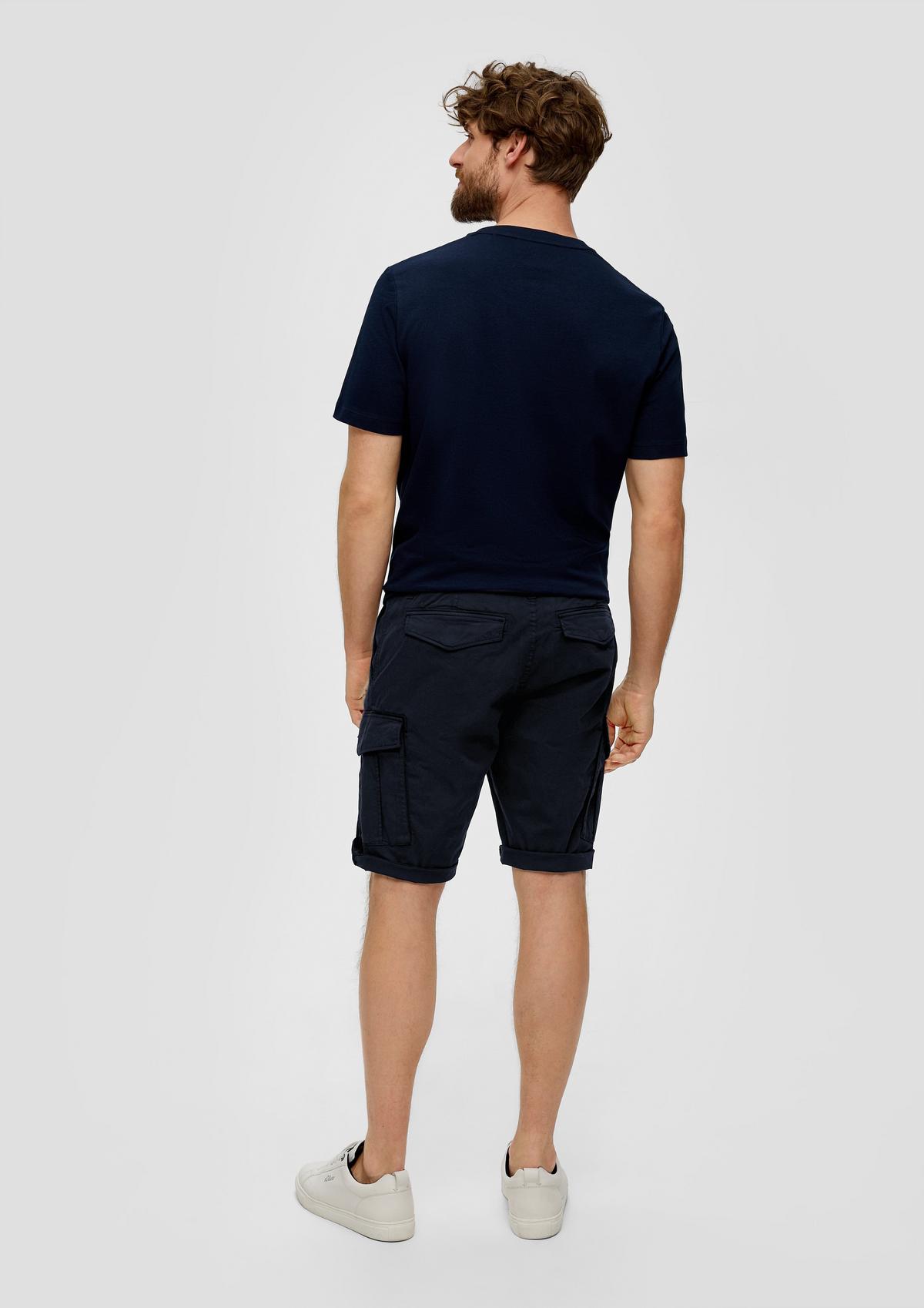 s.Oliver Relaxed fit: garment-dyed cargo Bermudas