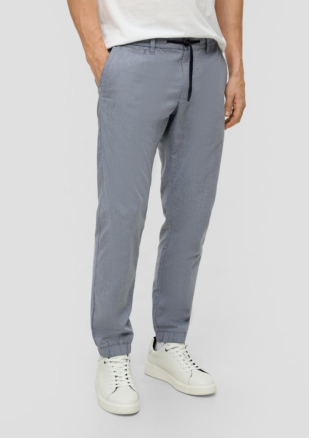 s.Oliver Regular fit: trousers with a dobby pattern