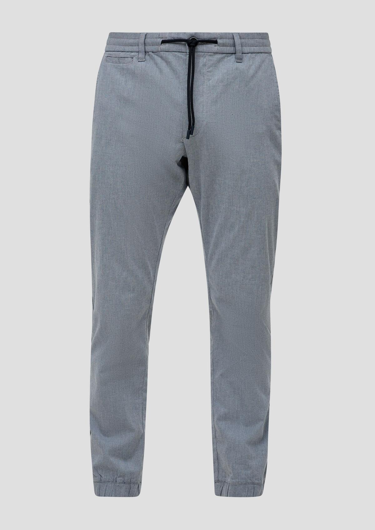 s.Oliver Regular fit: trousers with a dobby pattern