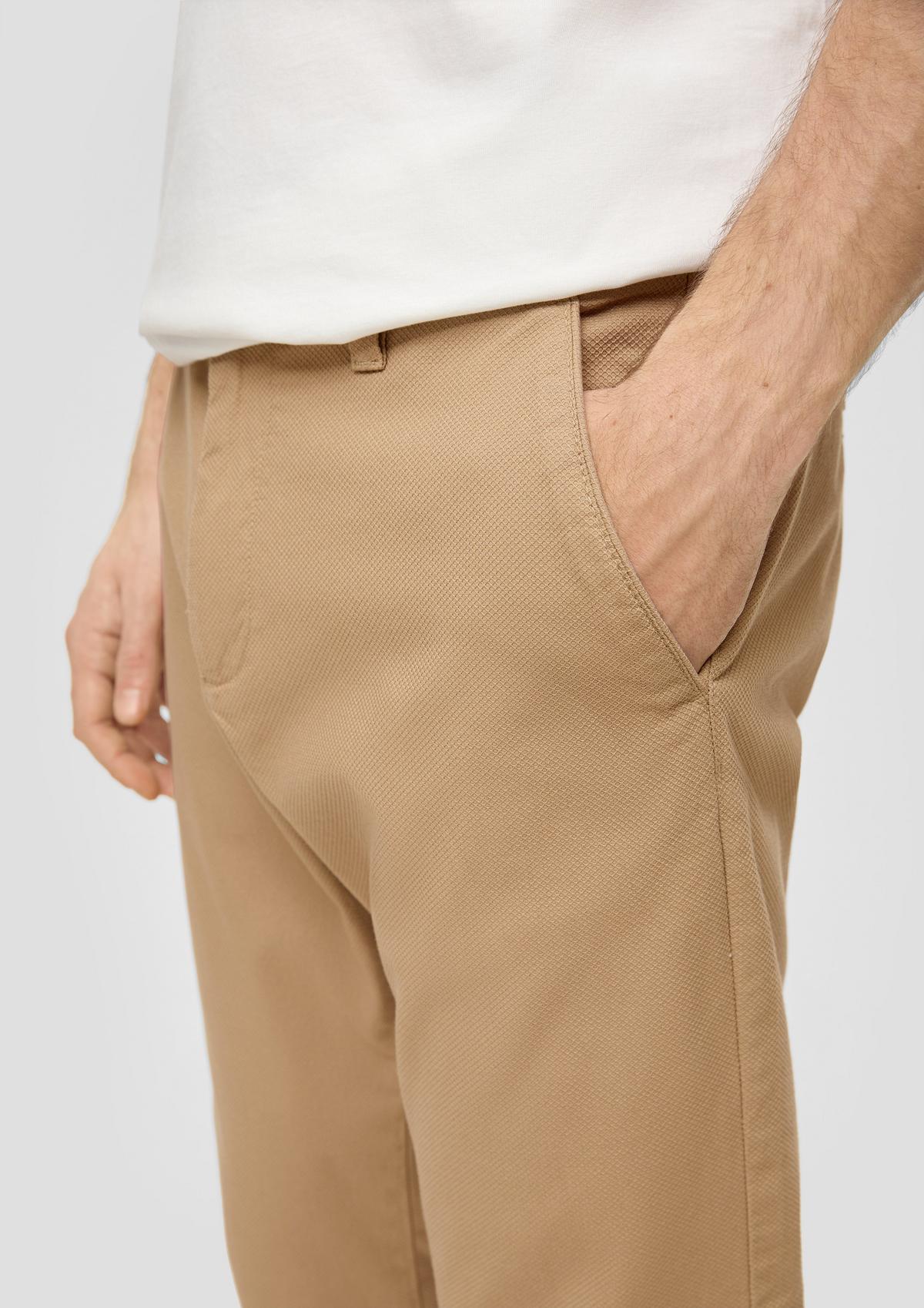s.Oliver Regular fit: Phoenix trousers with a dobby texture