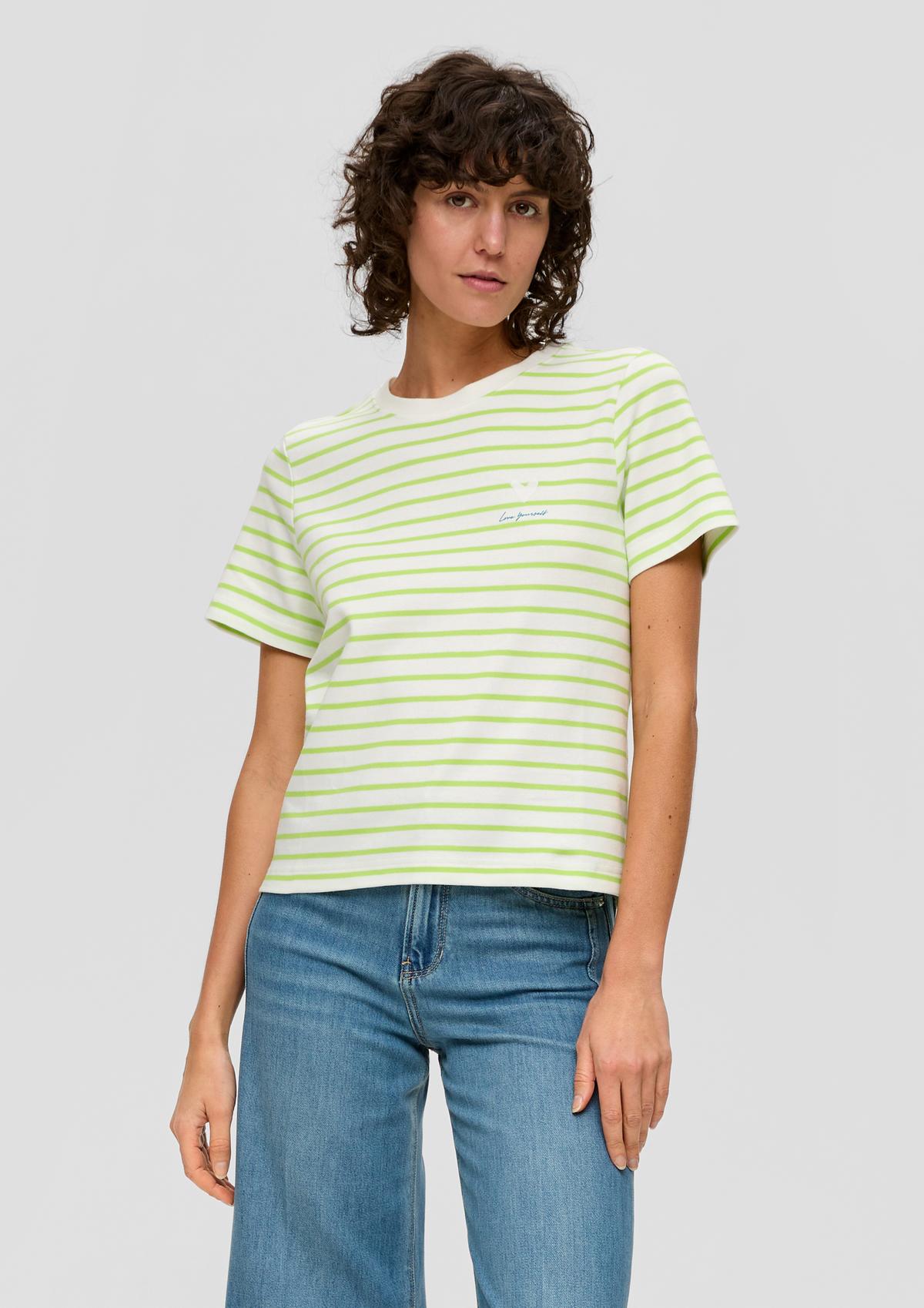 T-shirt with a stripe pattern