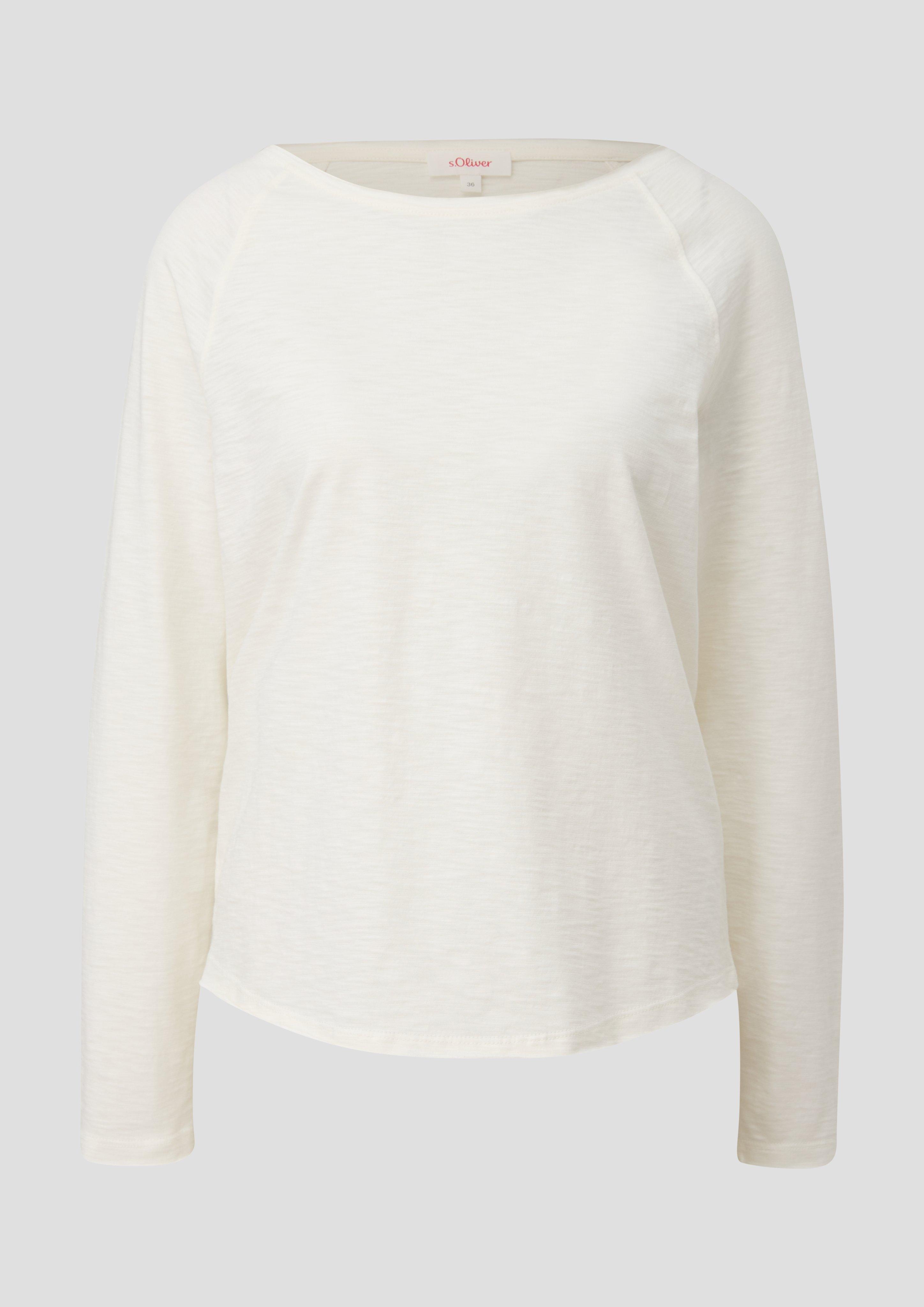 s.Oliver - Longsleeve aus Baumwolle, Damen, creme