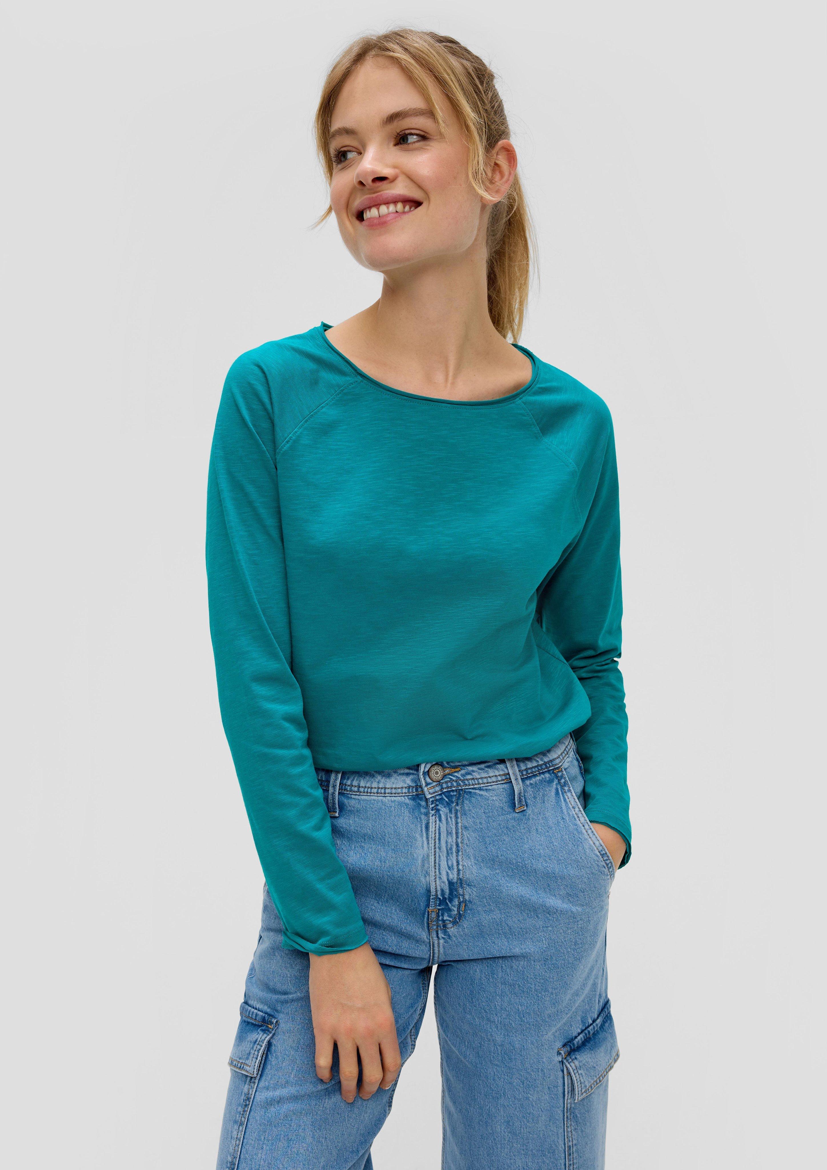 Long sleeve cotton top cream s.Oliver