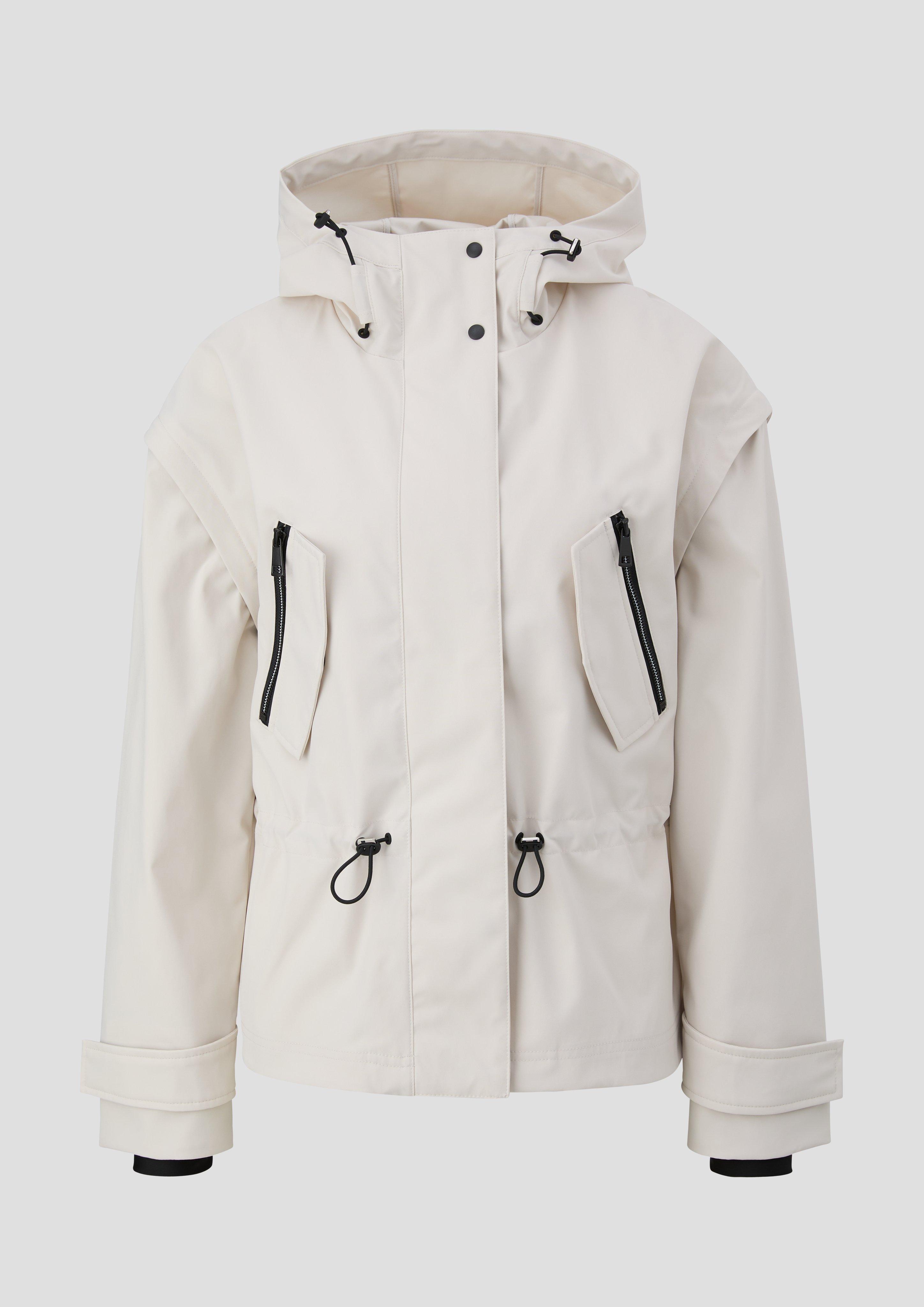 s.Oliver - Outdoor-Jacke mit abnehmbaren Ärmeln, Damen, creme