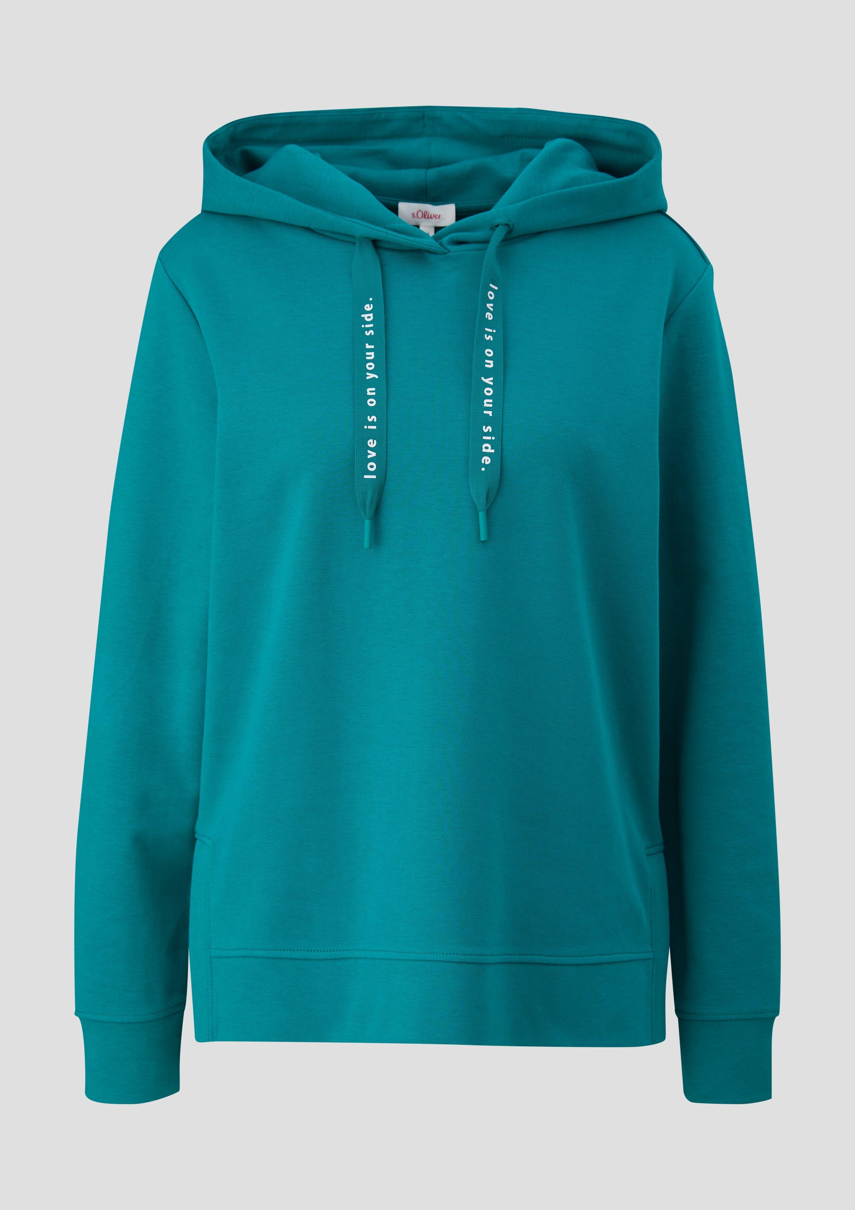 s.Oliver - Weiches Sweatshirt mit Kapuze, Damen, Blau