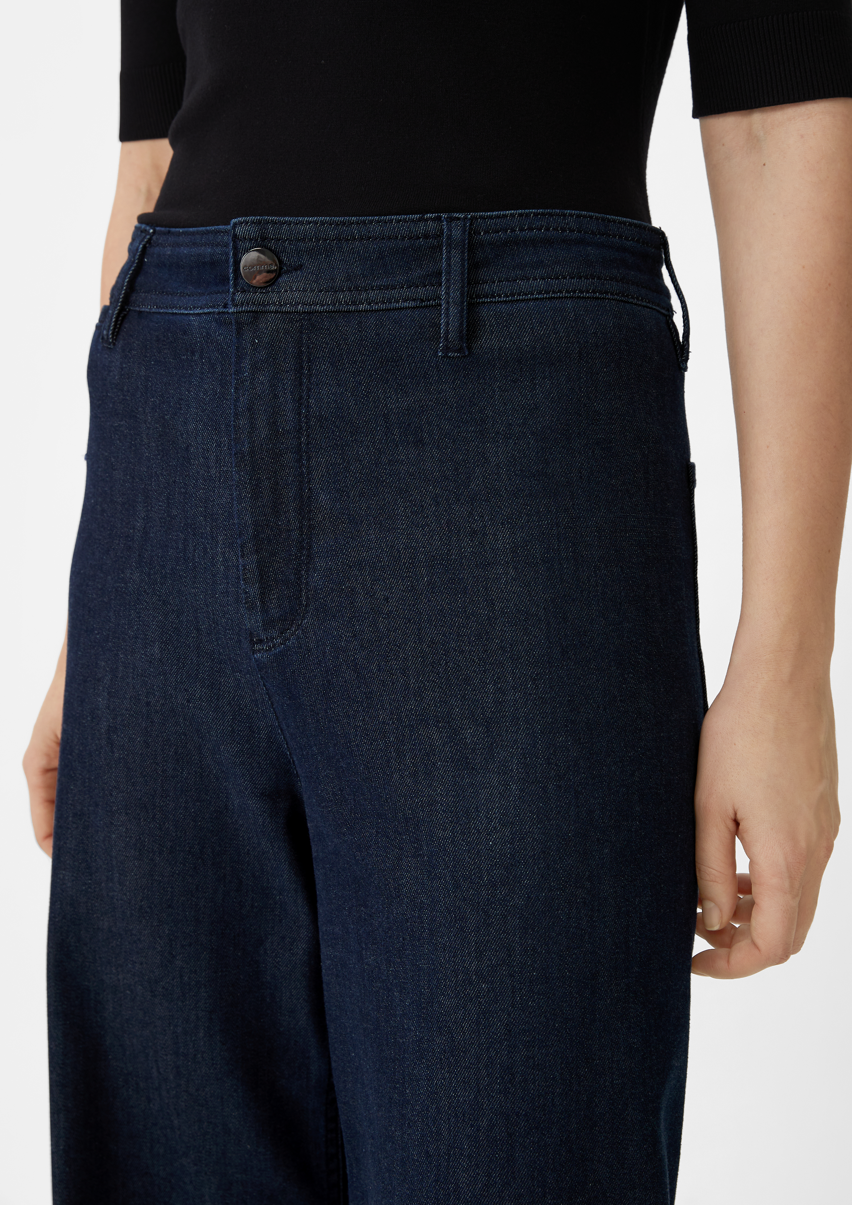 Regular fit cropped leg jeans blue Comma