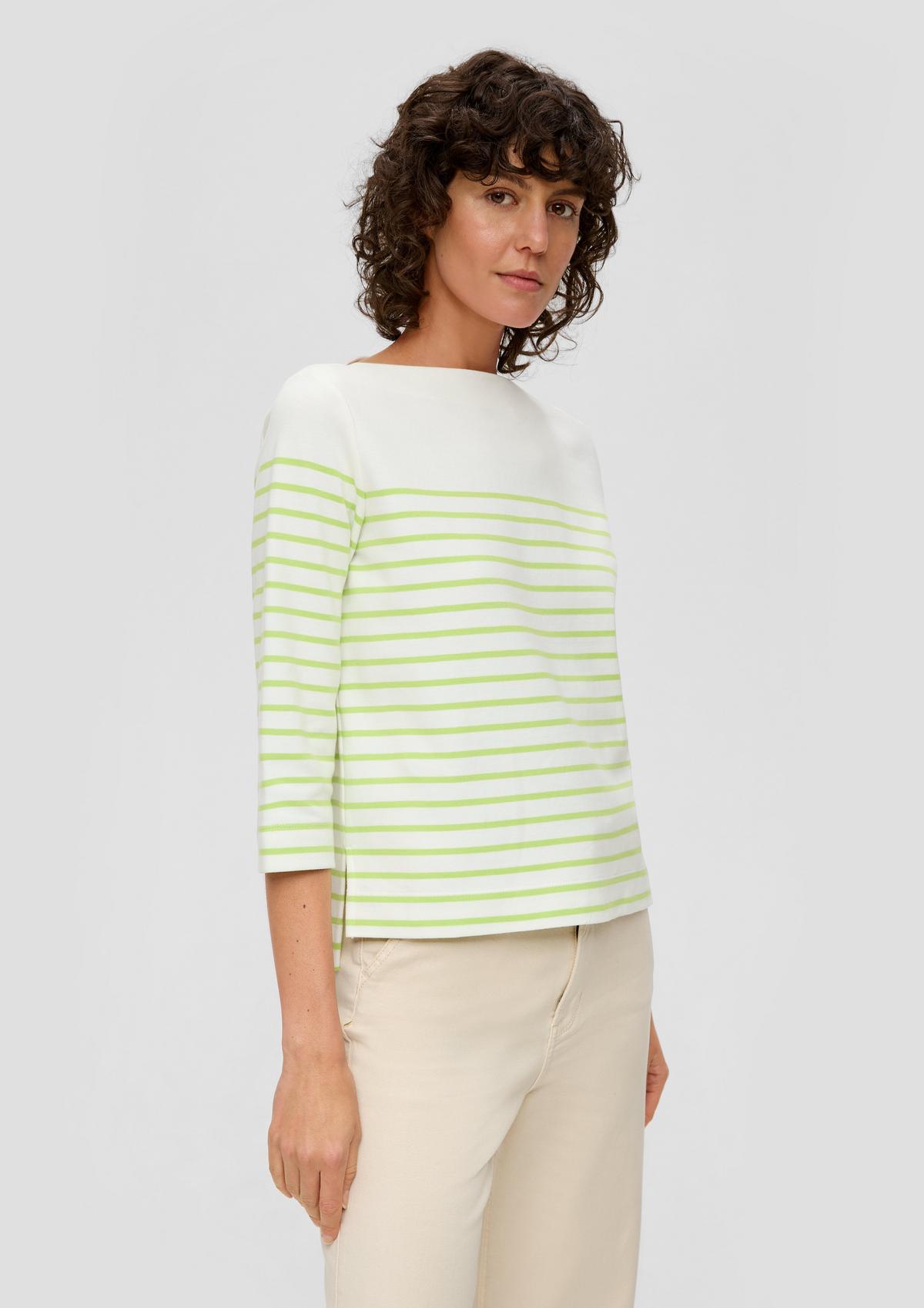 Knitted jumper in stretch cotton